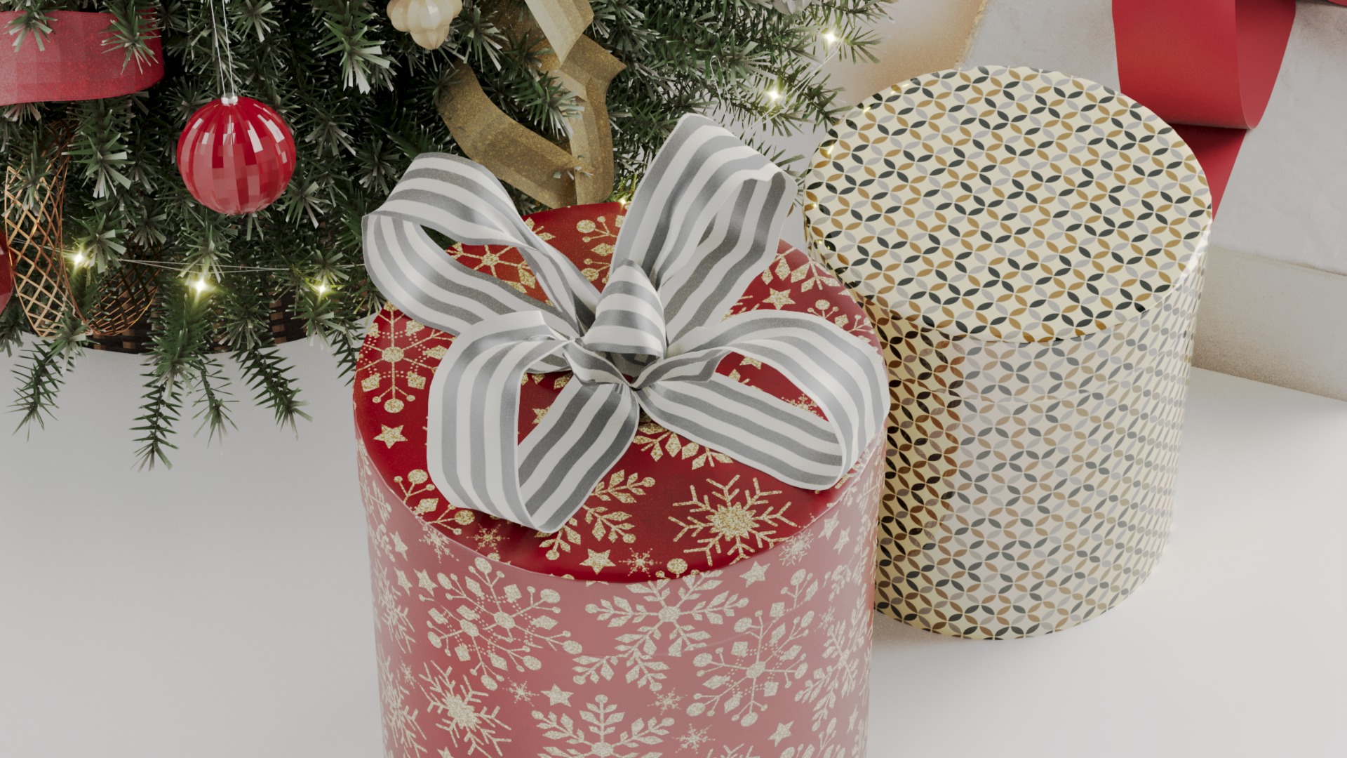 Realistic Christmas Tree with Decorations 3D Model 3D model_30