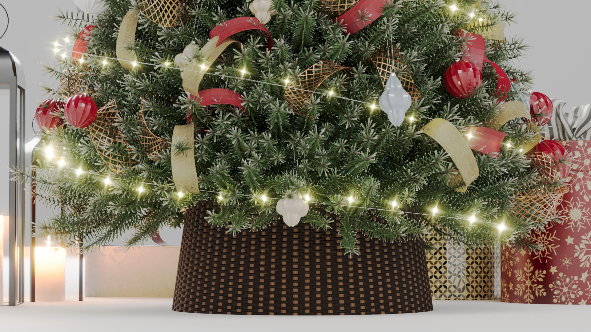 Realistic Christmas Tree with Decorations 3D Model 3D model_18