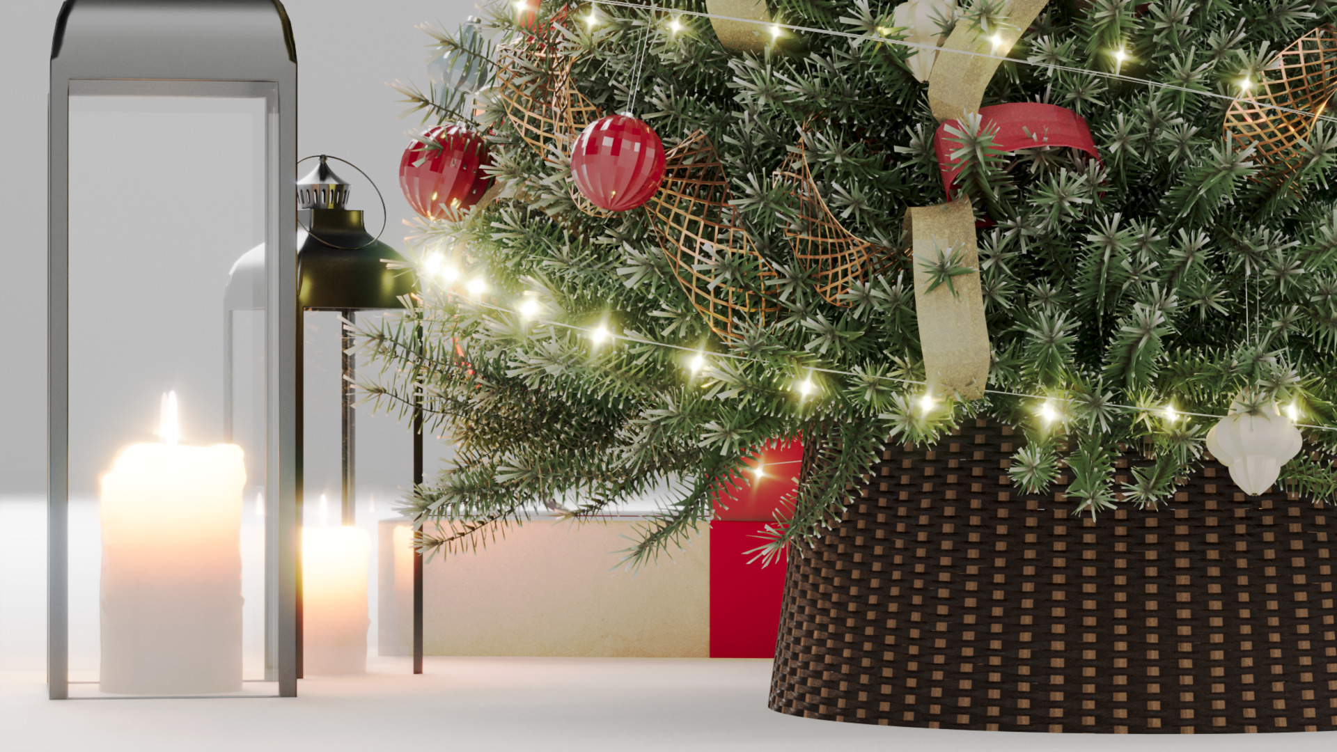 Realistic Christmas Tree with Decorations 3D Model 3D model_17