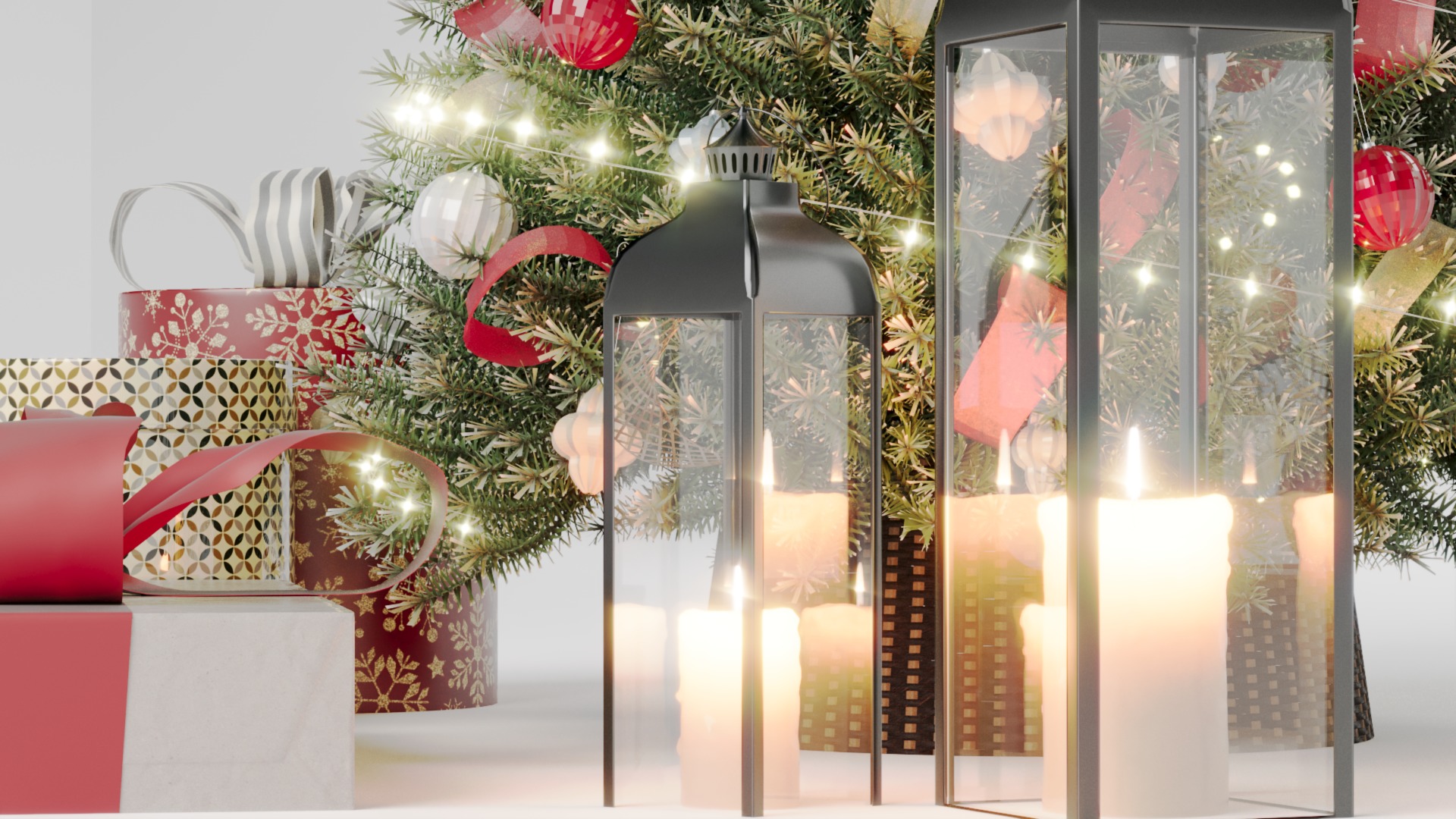 Realistic Christmas Tree with Decorations 3D Model 3D model_21