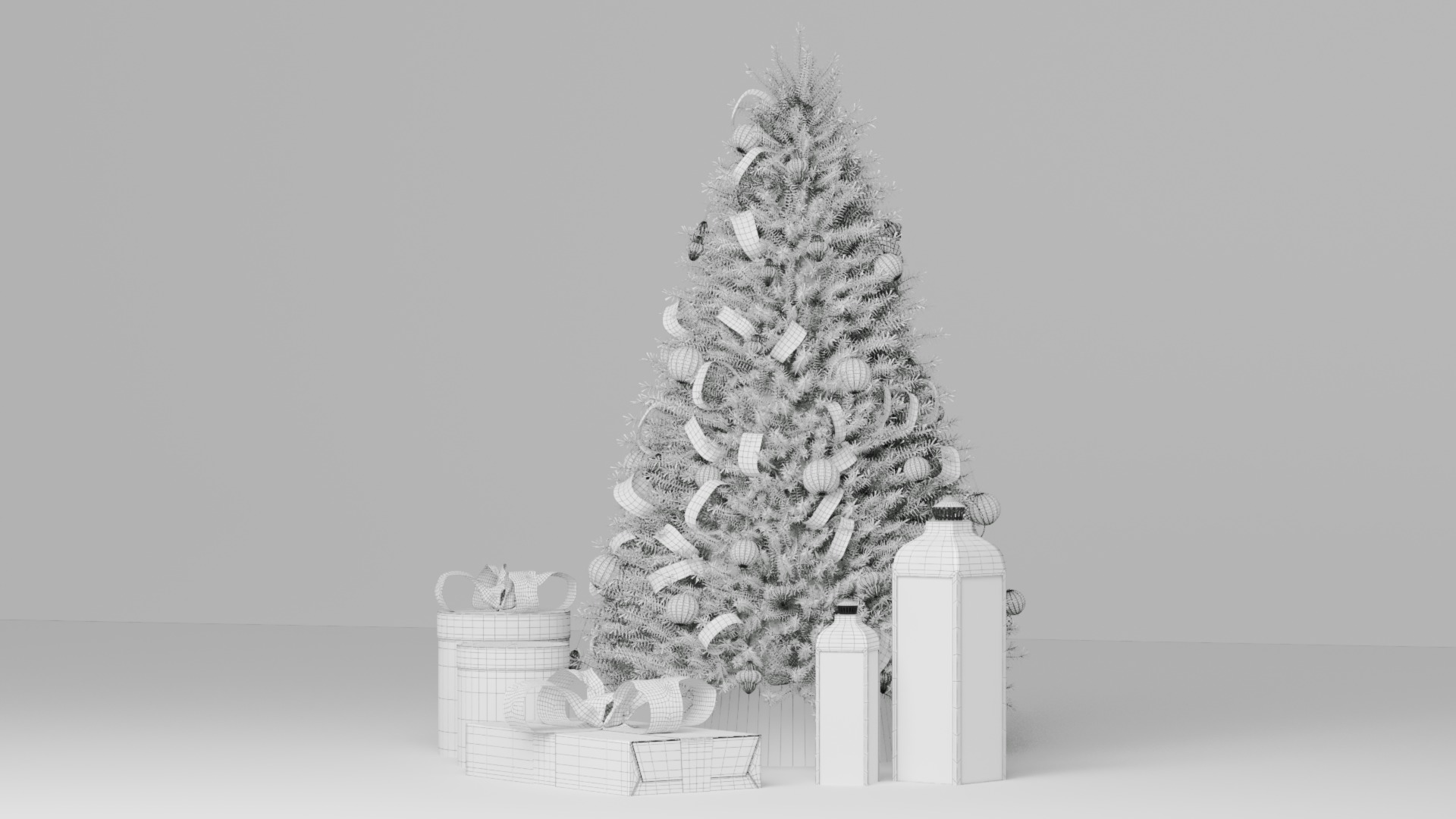 Realistic Christmas Tree with Decorations 3D Model 3D model_51