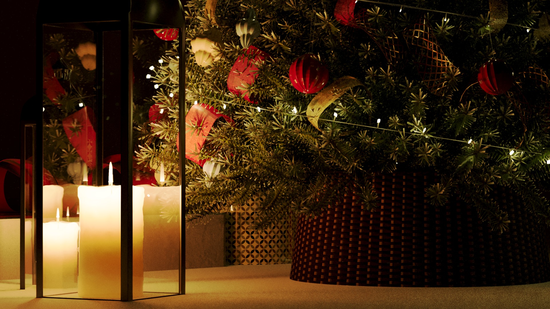 Realistic Christmas Tree with Decorations 3D Model 3D model_41