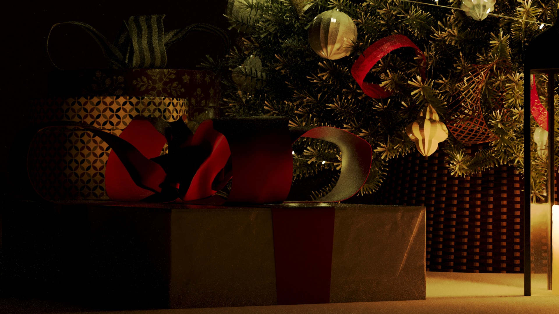 Realistic Christmas Tree with Decorations 3D Model 3D model_43