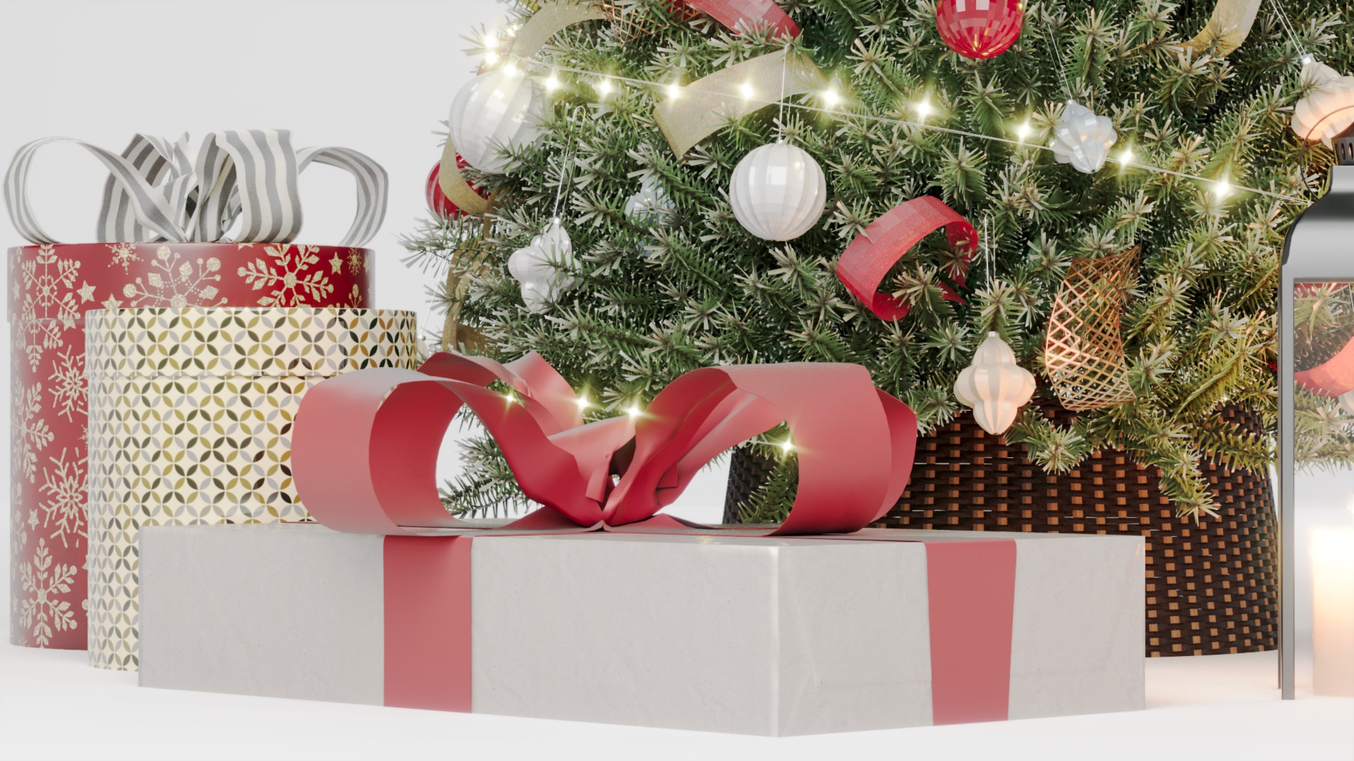 Realistic Christmas Tree with Decorations 3D Model 3D model_23