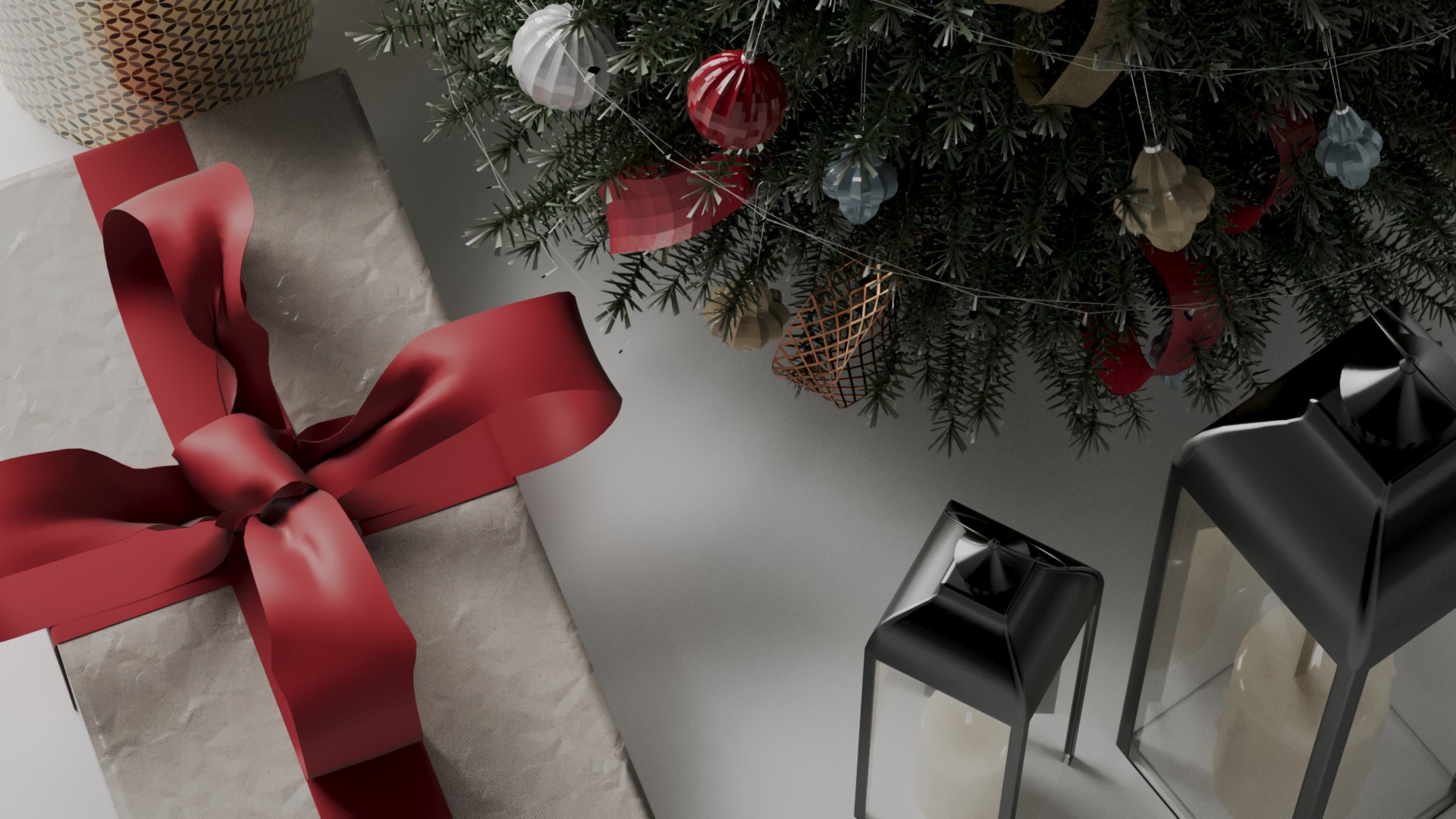 Realistic Christmas Tree with Decorations 3D Model 3D model_47