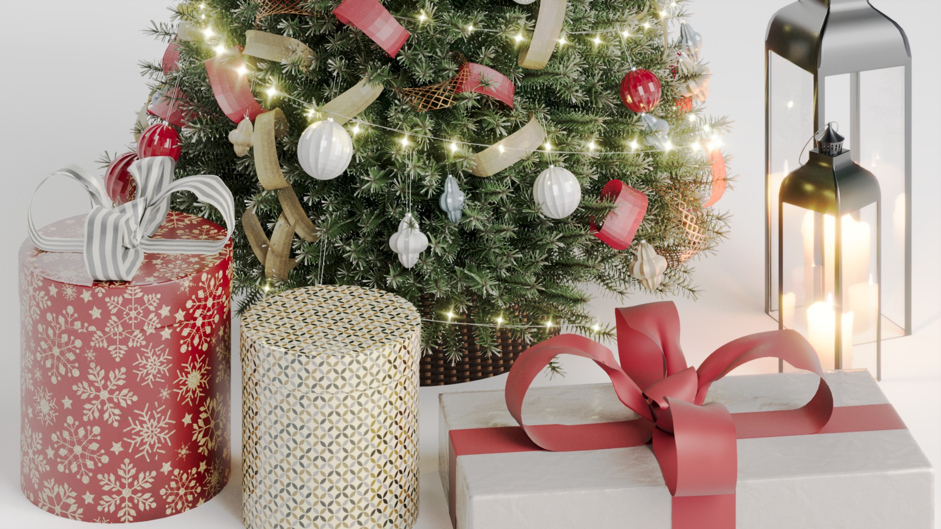 Realistic Christmas Tree with Decorations 3D Model 3D model_24