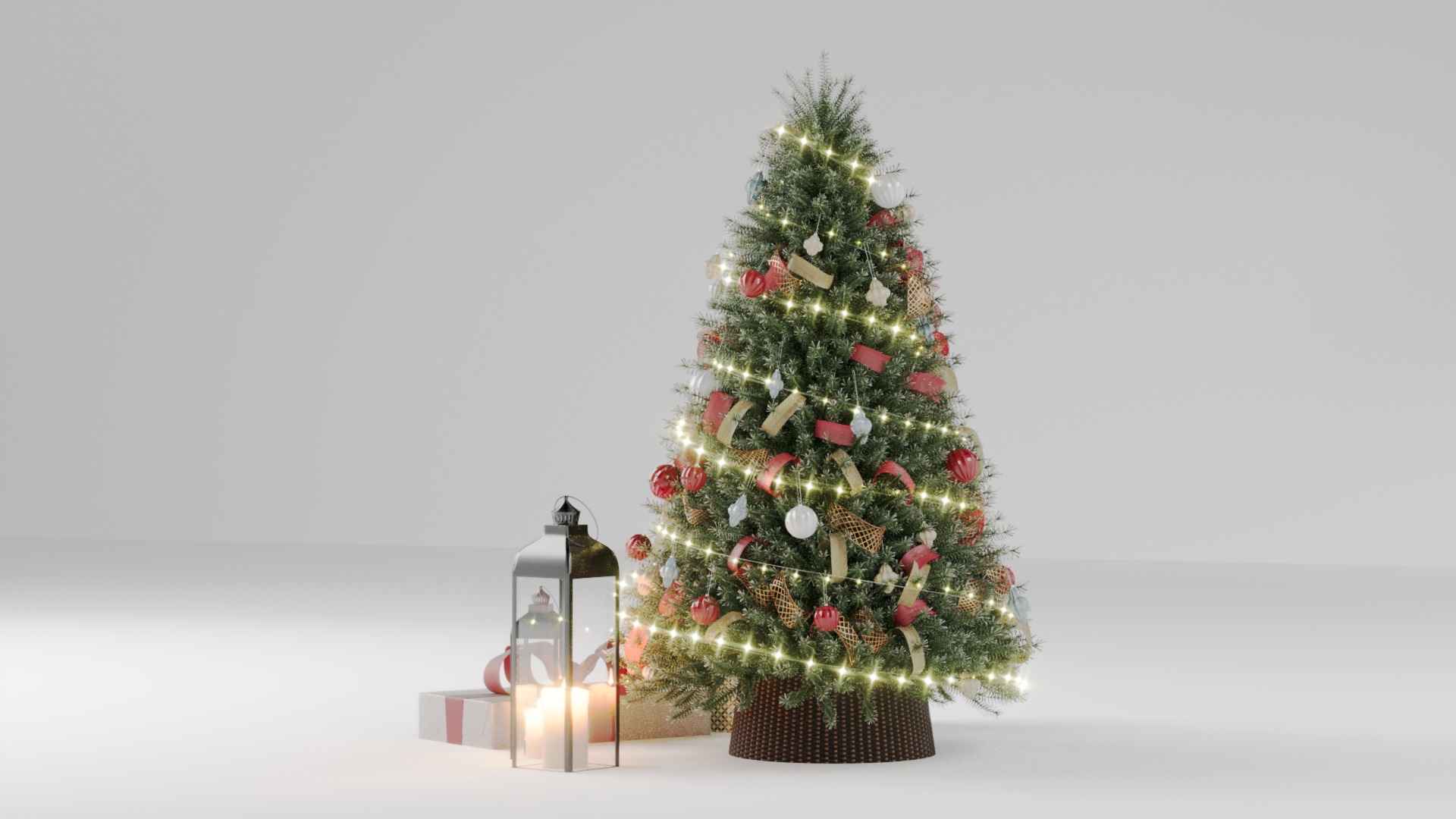 Realistic Christmas Tree with Decorations 3D Model 3D model_39