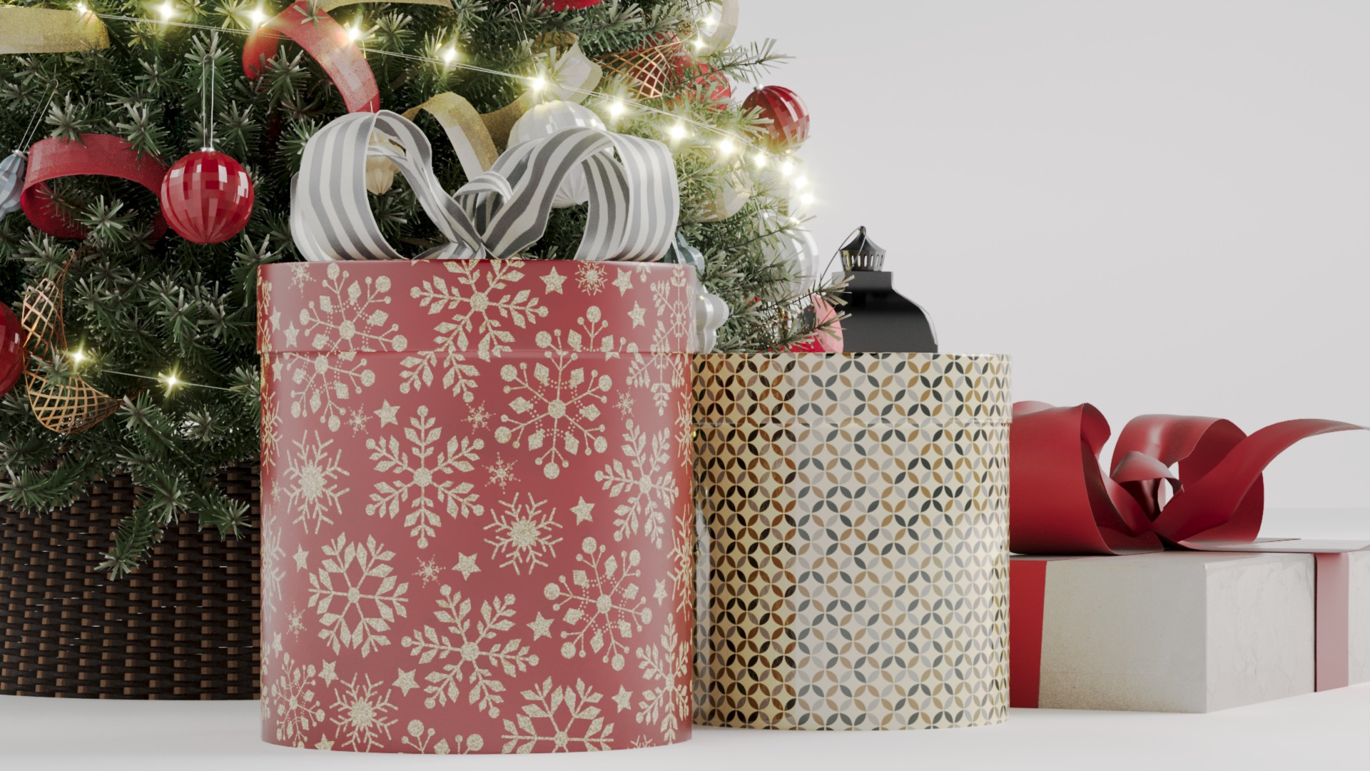 Realistic Christmas Tree with Decorations 3D Model 3D model_26