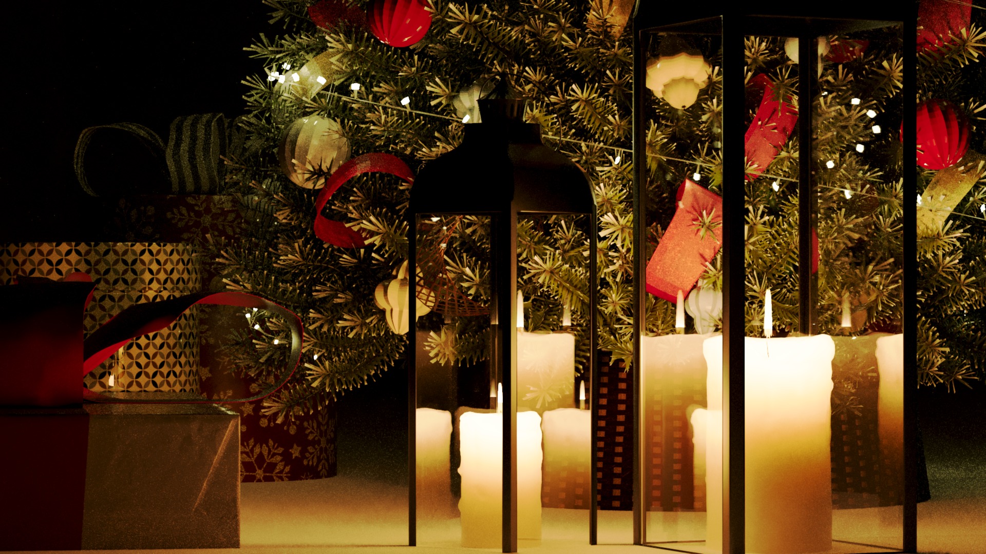 Realistic Christmas Tree with Decorations 3D Model 3D model_42