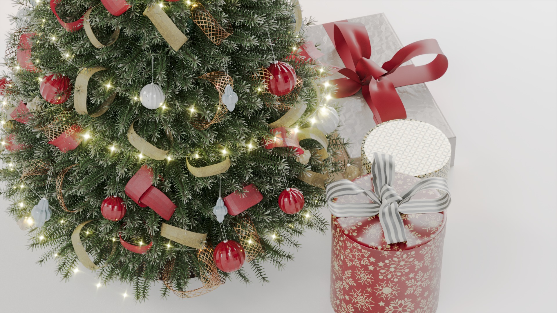 Realistic Christmas Tree with Decorations 3D Model 3D model_28