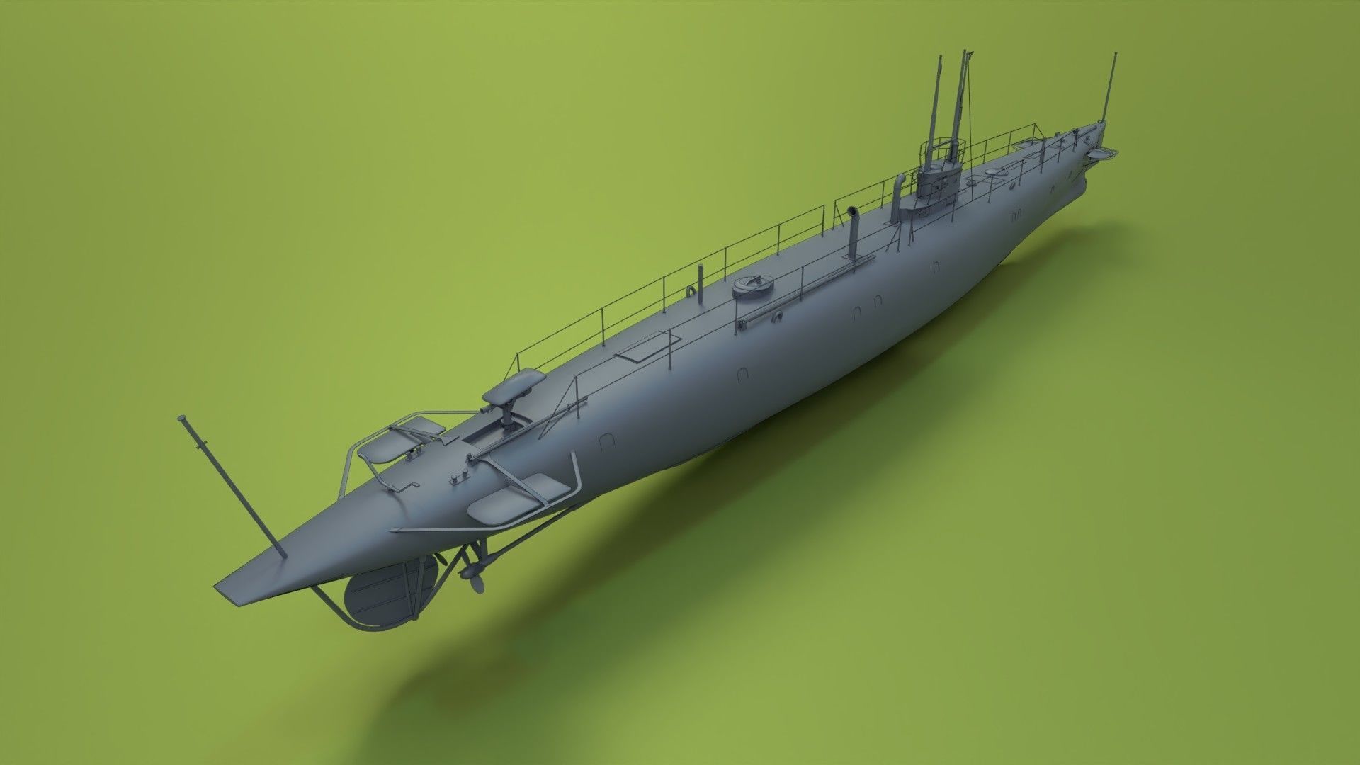 HMS S1 Low-poly 3D model_6