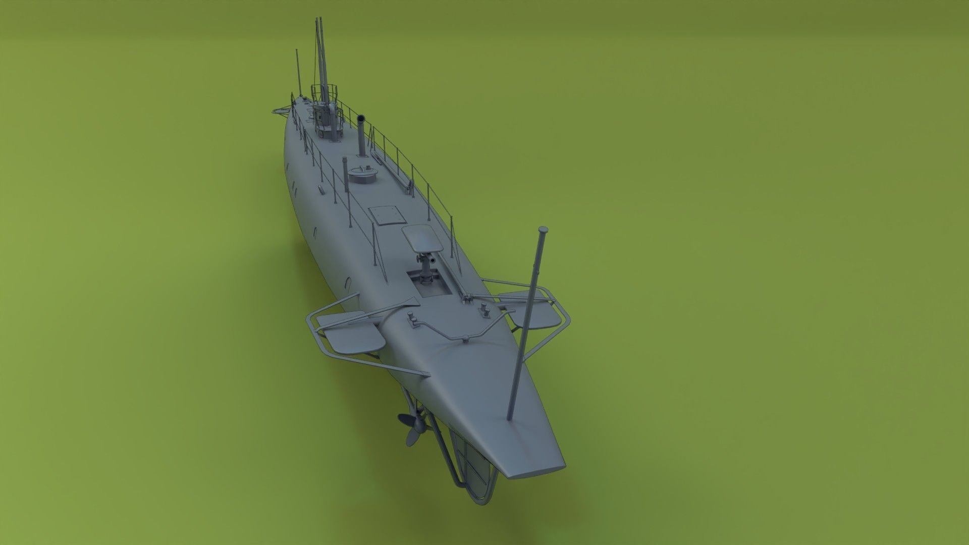 HMS S1 Low-poly 3D model_5