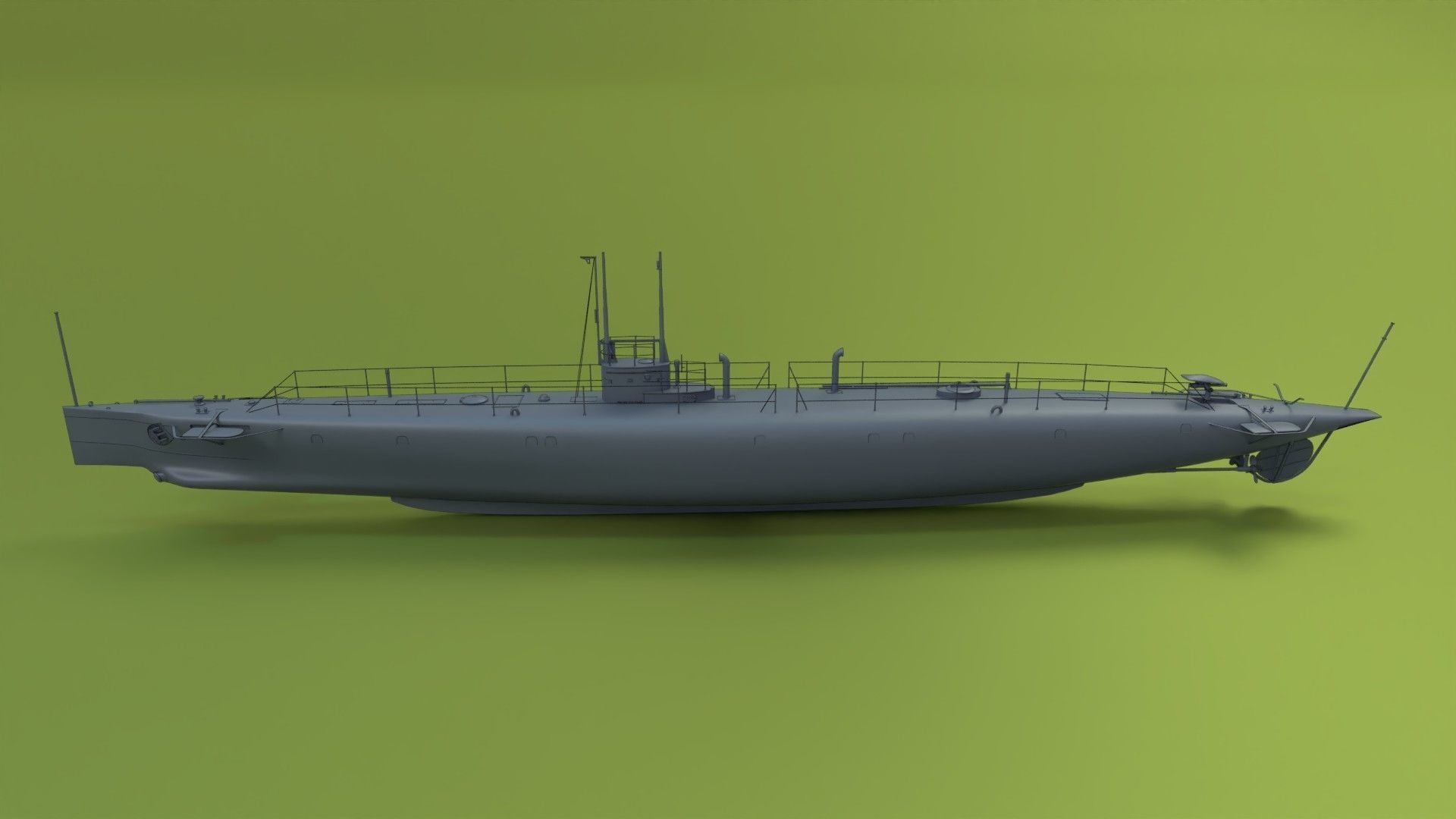 HMS S1 Low-poly 3D model_3
