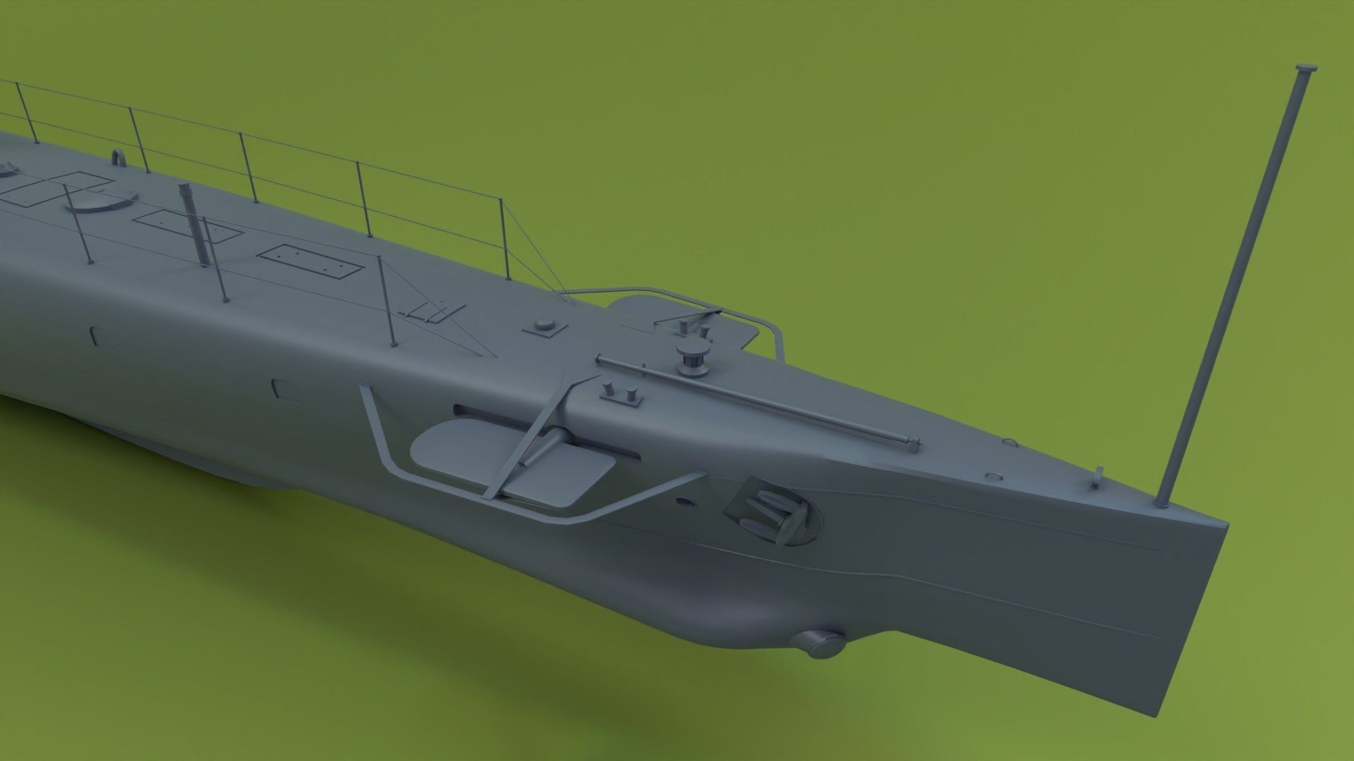 HMS S1 Low-poly 3D model_14