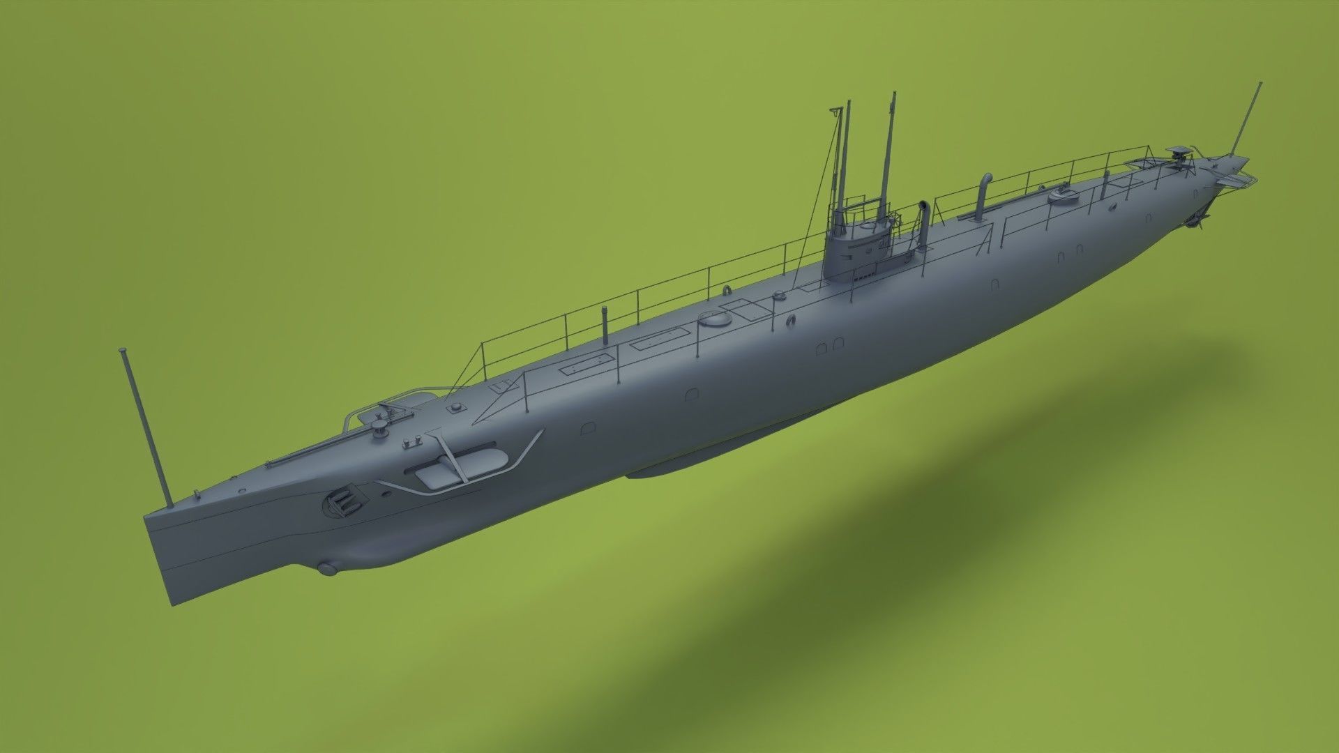 HMS S1 Low-poly 3D model_2