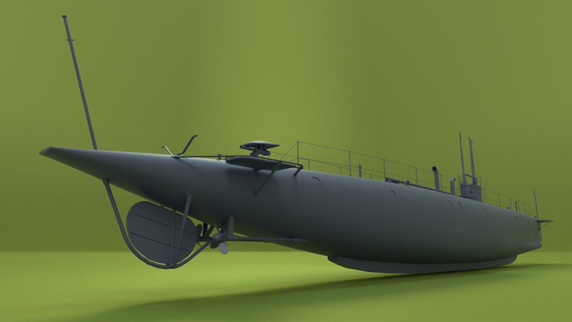 HMS S1 Low-poly 3D model_12