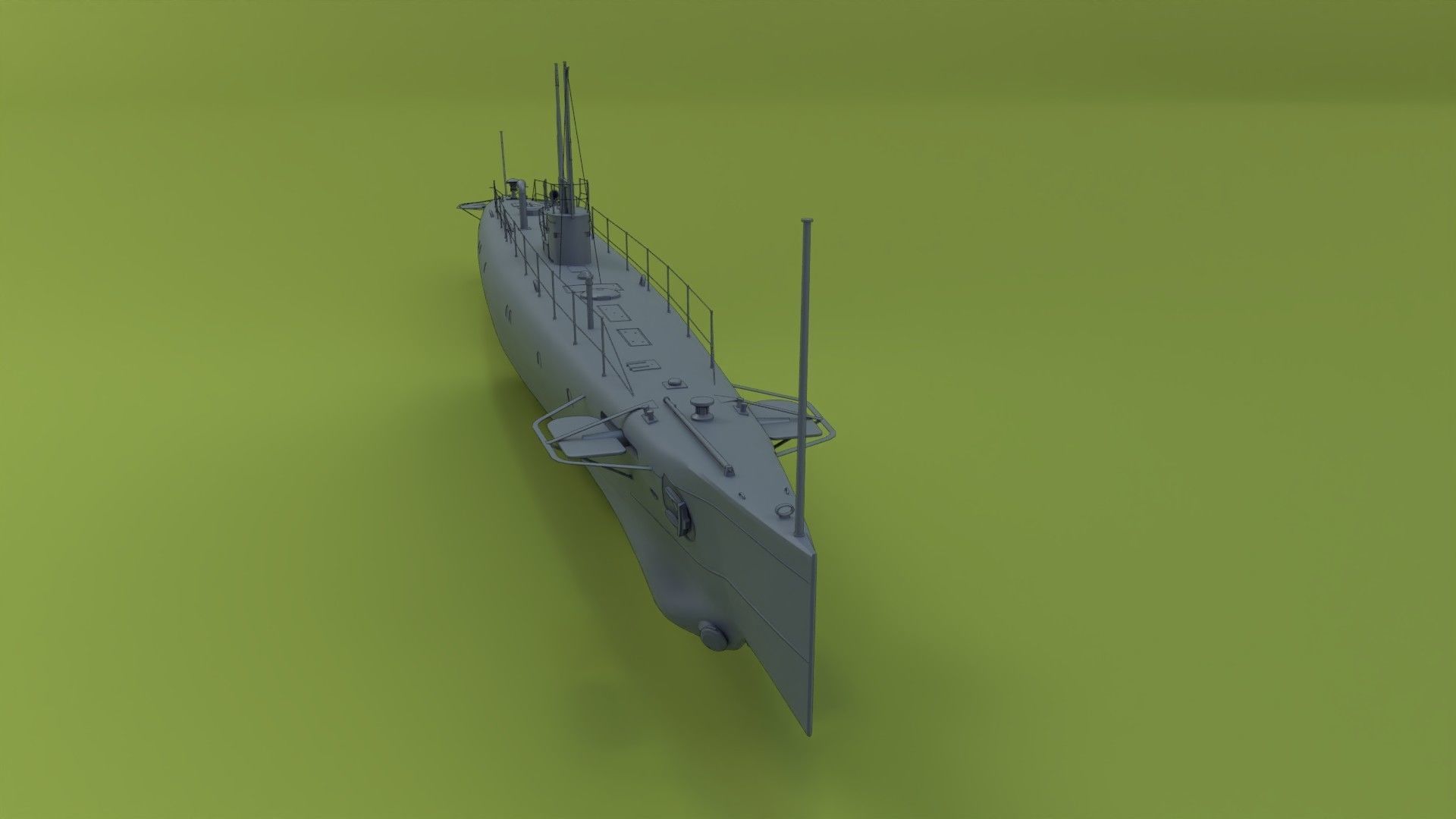 HMS S1 Low-poly 3D model_9