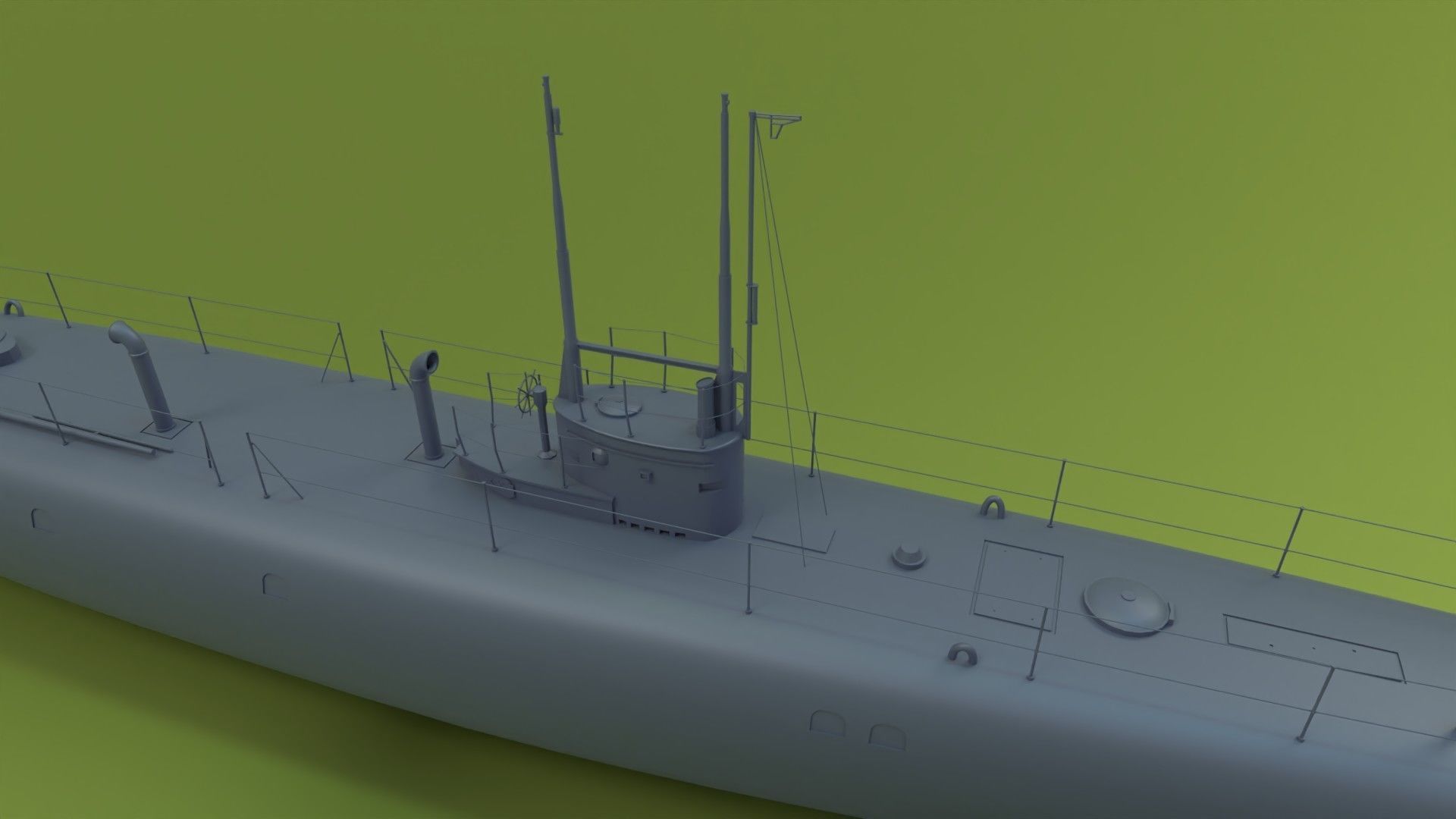 HMS S1 Low-poly 3D model_15