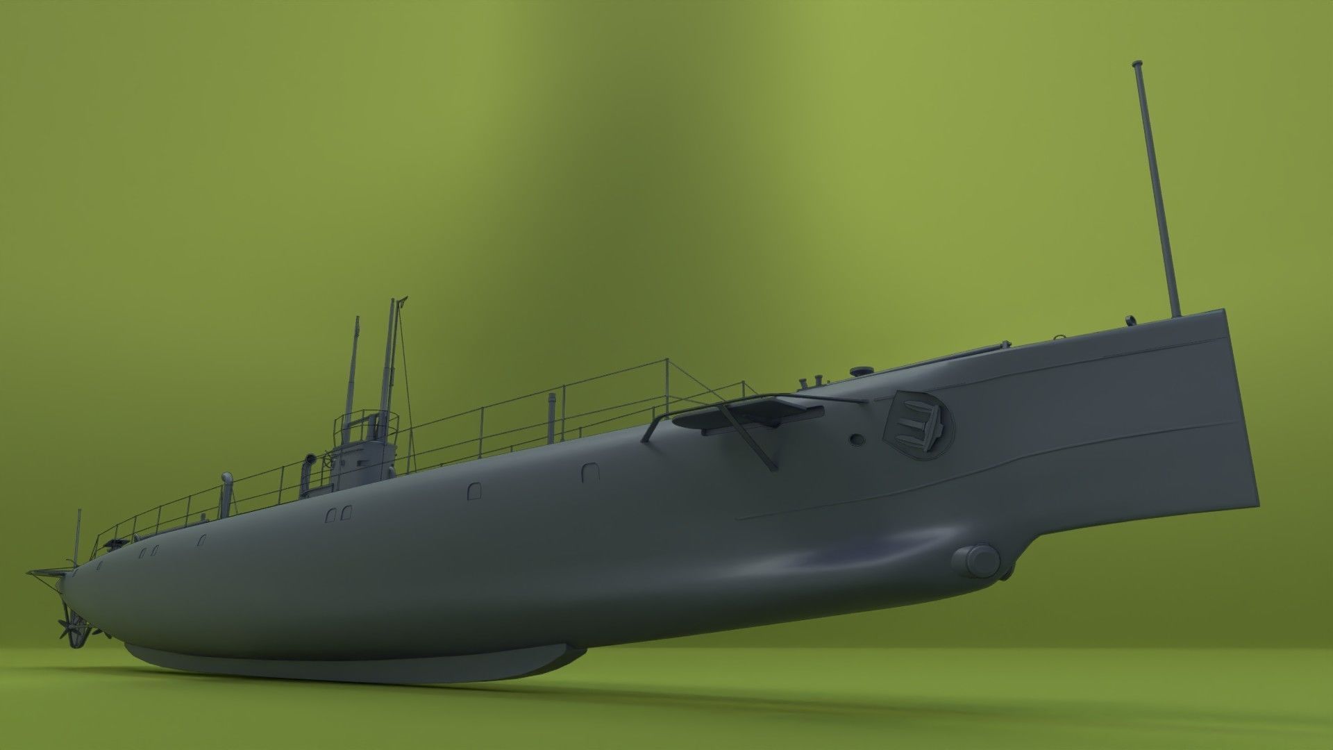 HMS S1 Low-poly 3D model_11