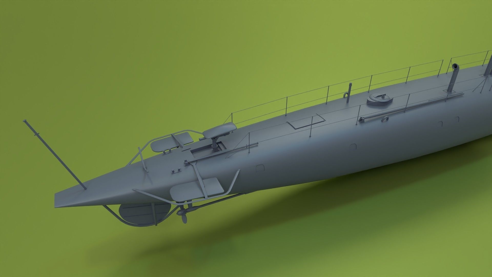 HMS S1 Low-poly 3D model_16