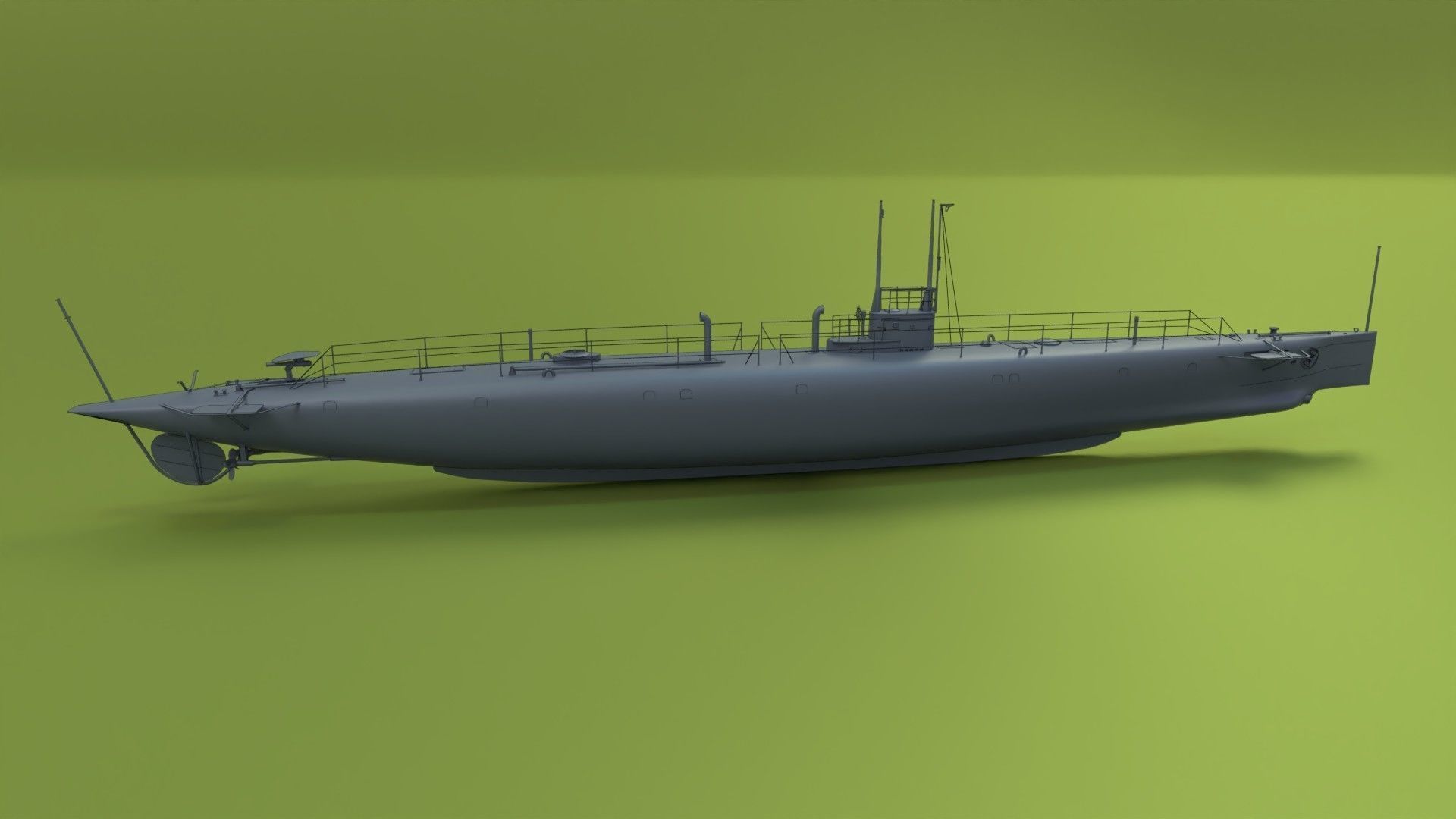 HMS S1 Low-poly 3D model_7