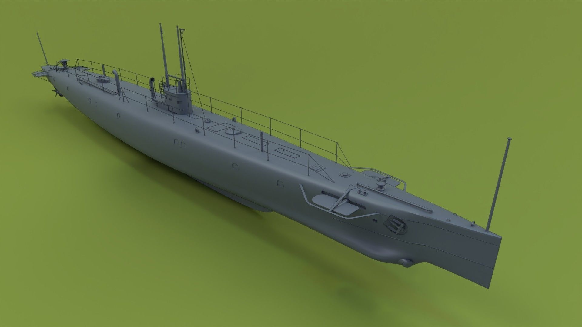 HMS S1 Low-poly 3D model_8