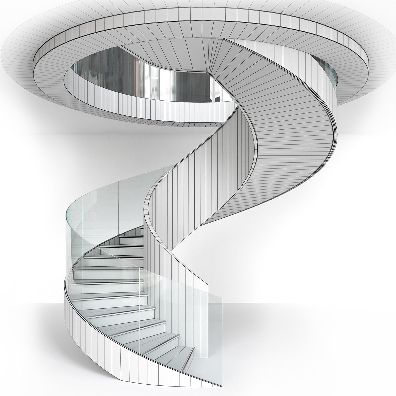 spiral interior stair 02 3D model_8