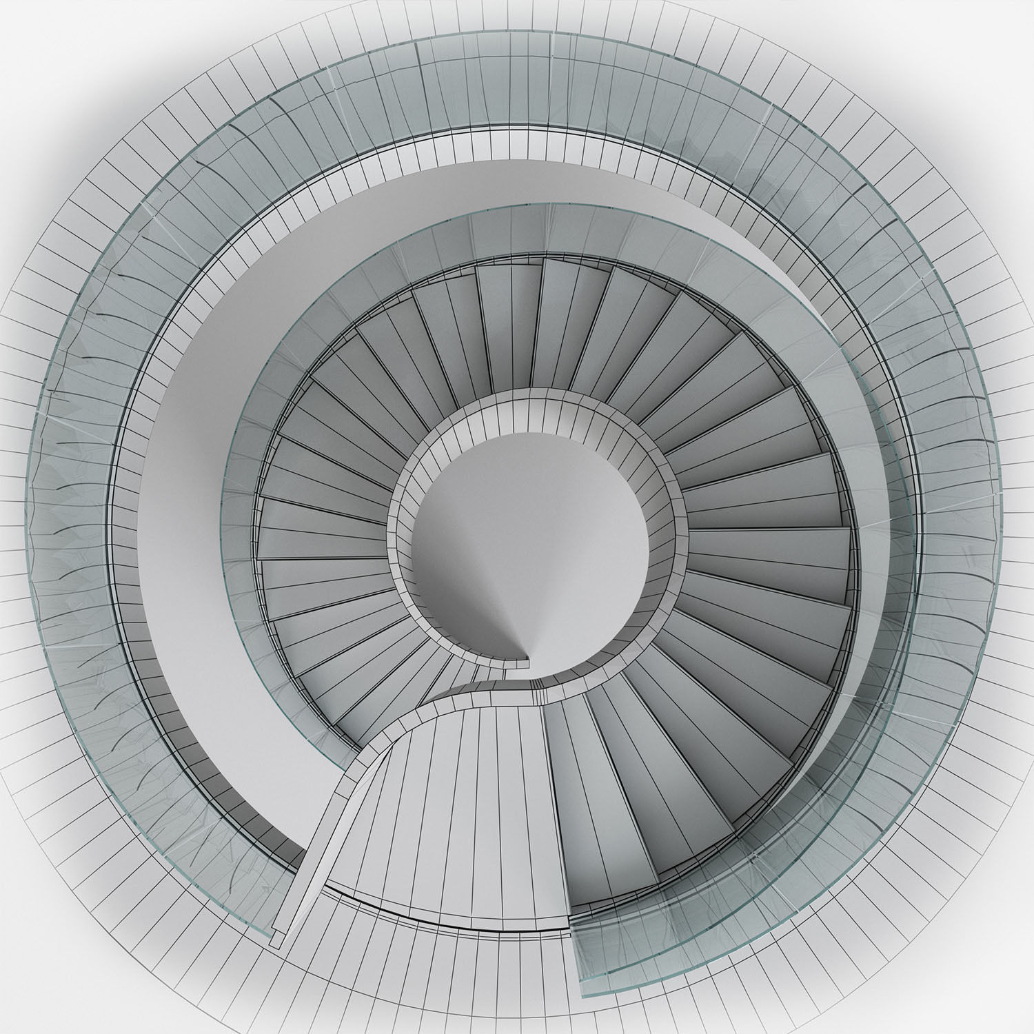 spiral interior stair 02 3D model_9