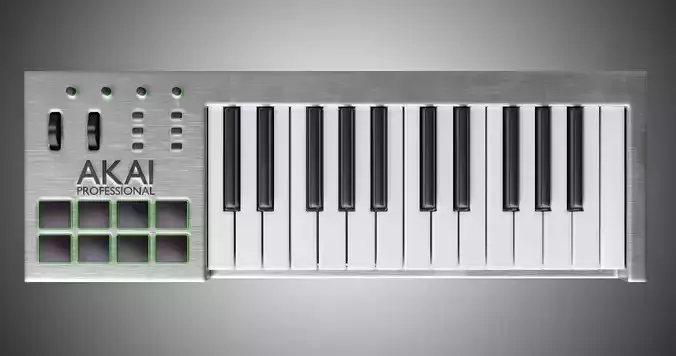 AKAI midi keyboard 3D model