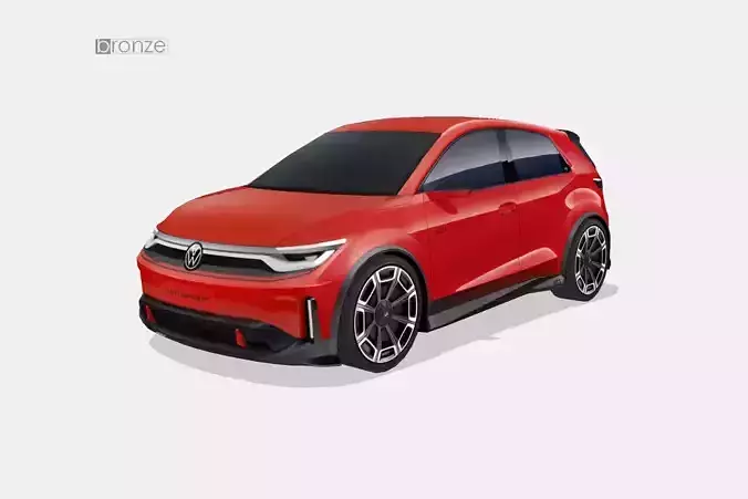 Volkswagen ID GTI 2024 Low-poly 3D model