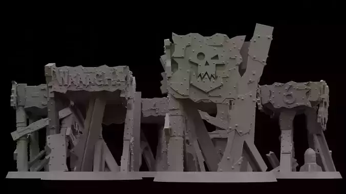 ORK DAWN OF WAR OBJECTIVE MARKERS JUST ADD GROTS 3D print model