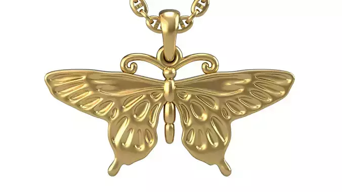 Butterfly pendant V4 Clear