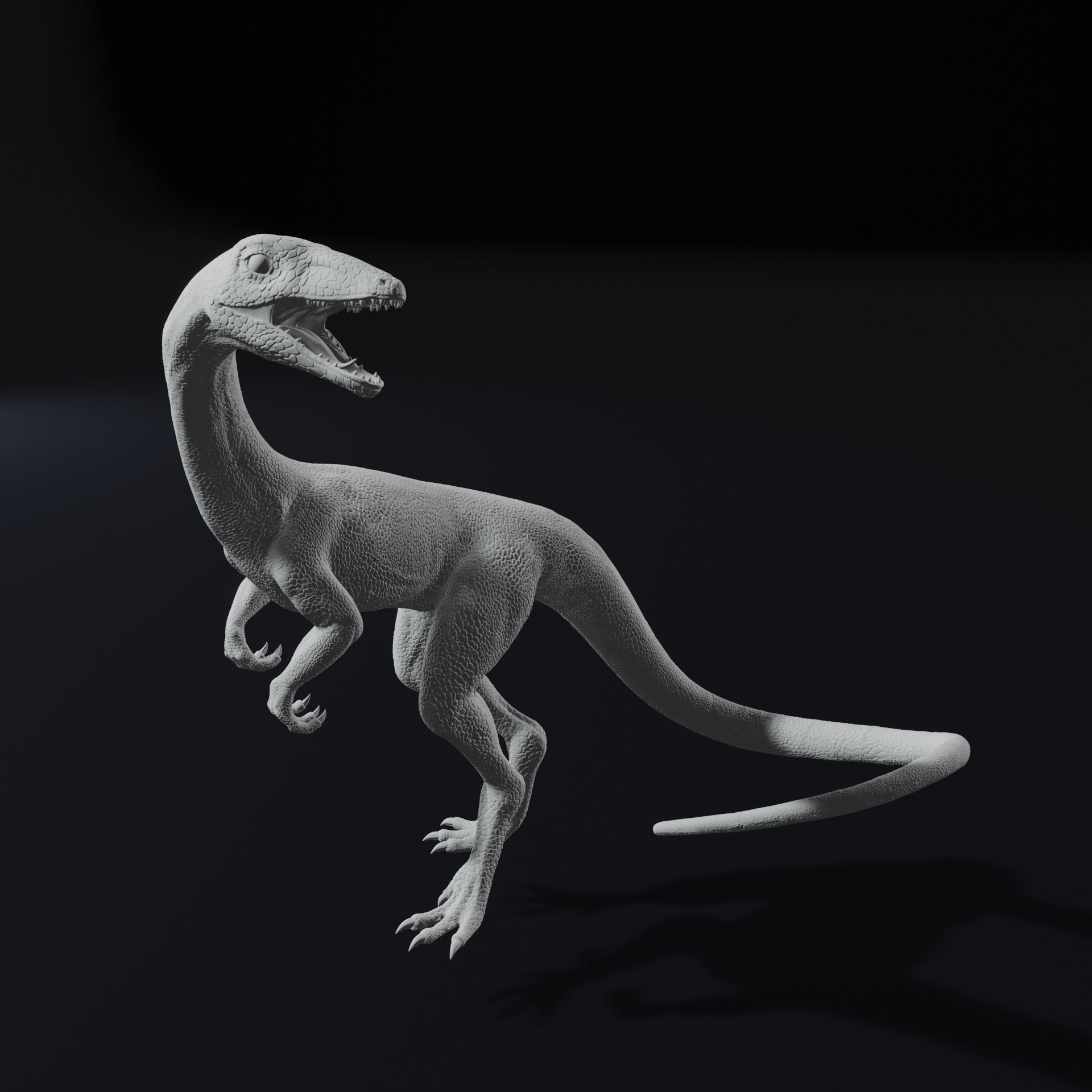 Compy - Compsognathus Dinosuar Reptile 3D Model 3D print model_1