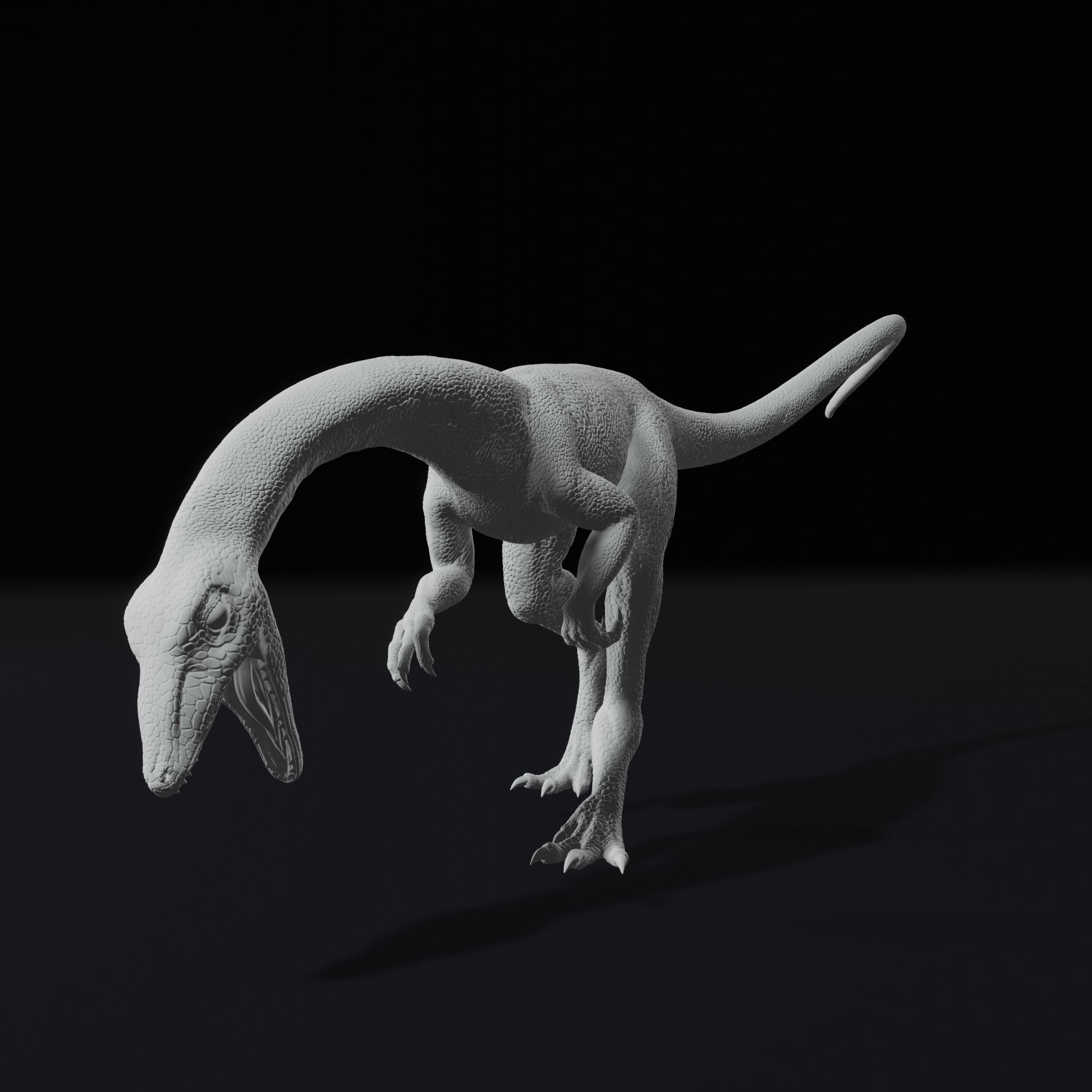 Compy - Compsognathus Dinosuar Reptile 3D Model 3D print model_4