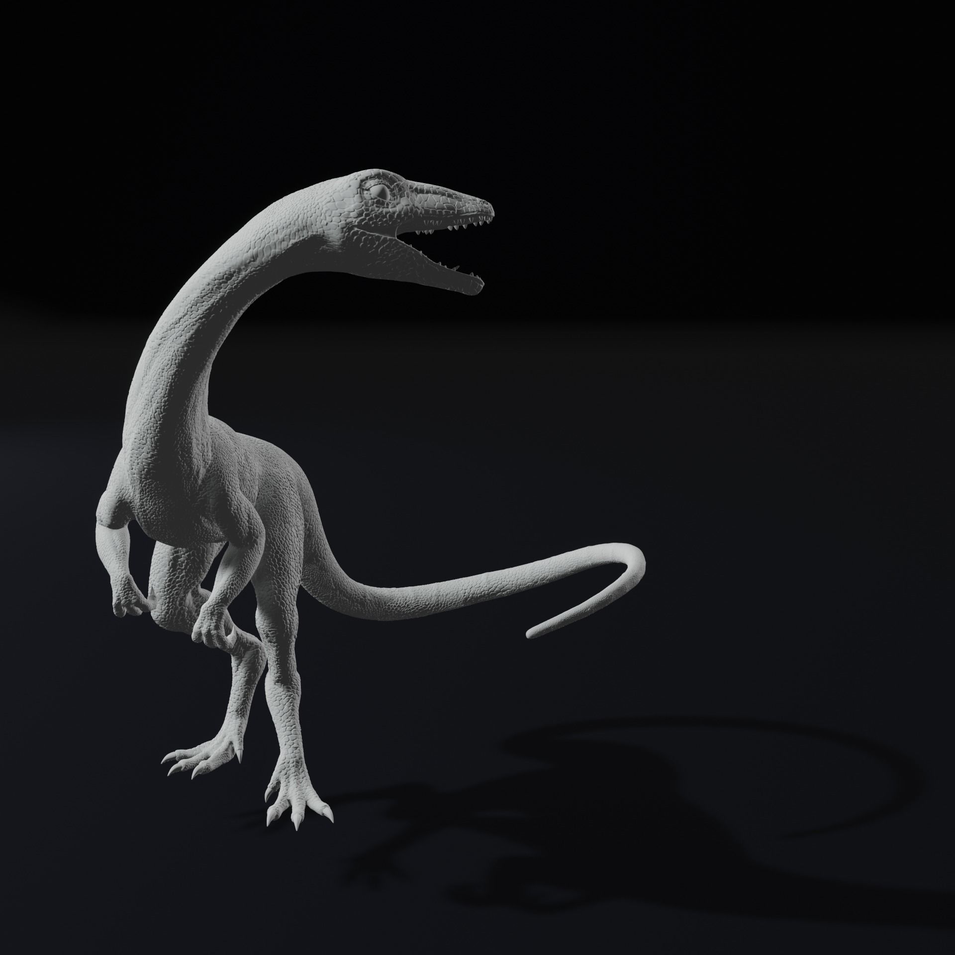 Compy - Compsognathus Dinosuar Reptile 3D Model 3D print model_3