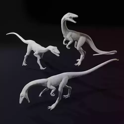 Compy - Compsognathus Dinosuar Reptile 3D Model 3D print model
