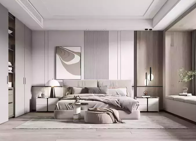 Home Modern villa decoration bedroom