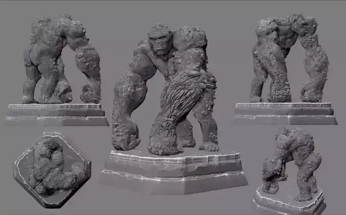 Rock Gorilla 3d Print