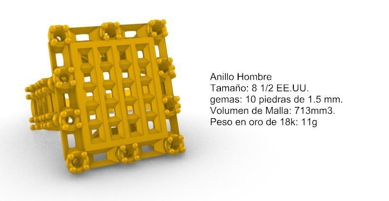 Anillo Hombre Mens Ring SM 3D print model_3