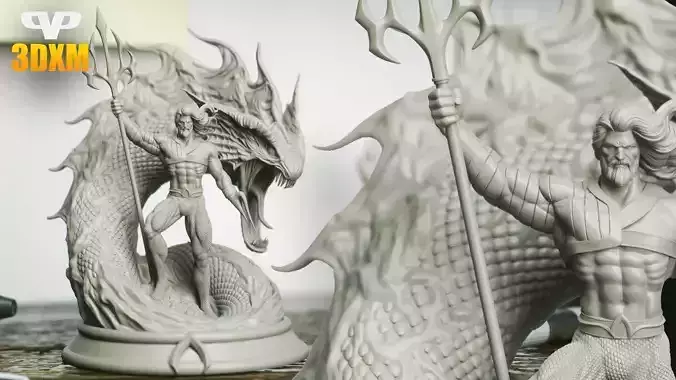 Aquaman STL for 3D Printing 3DXM ChibiSTL