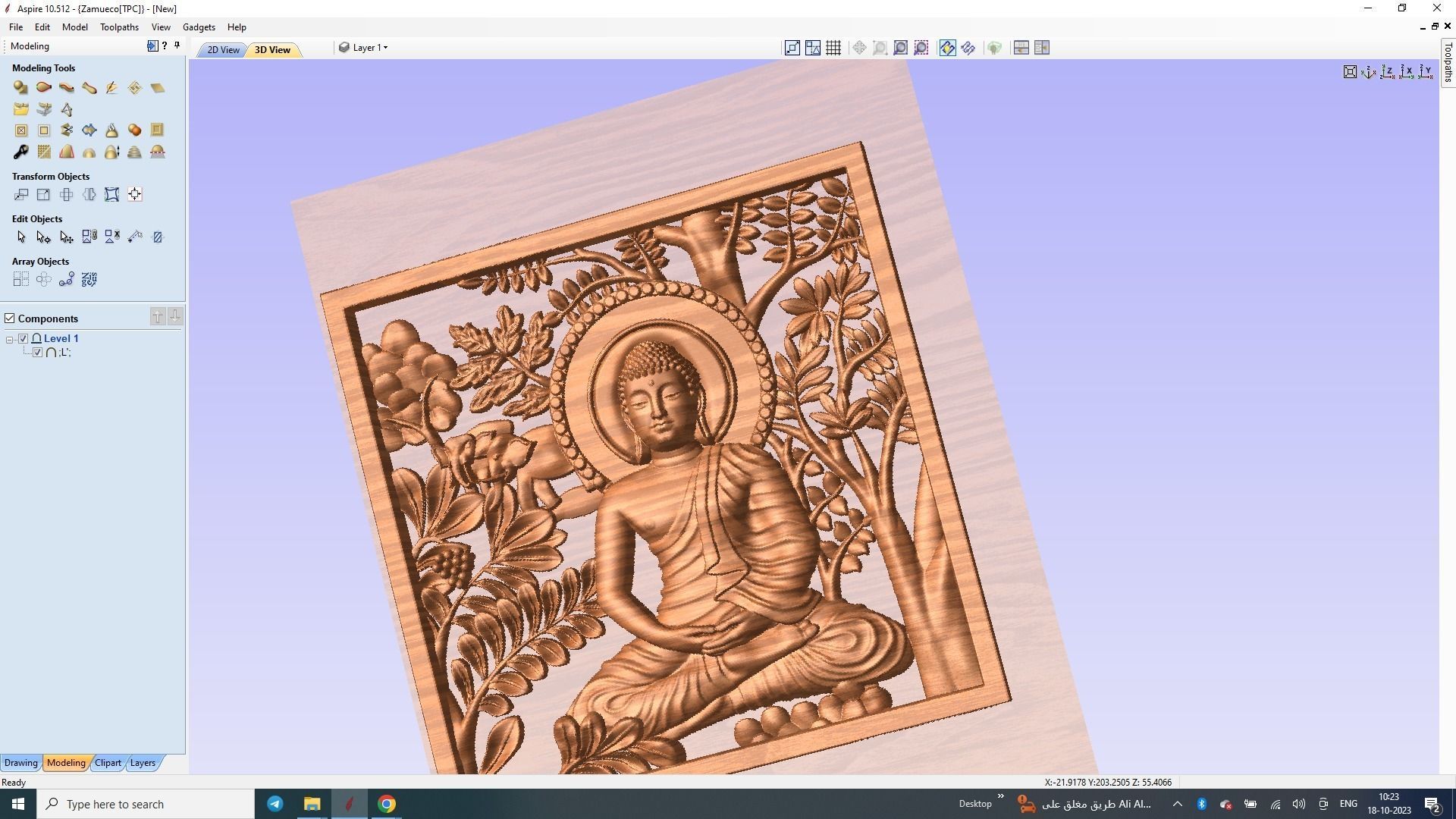bhudha wallfrem    3D model_1