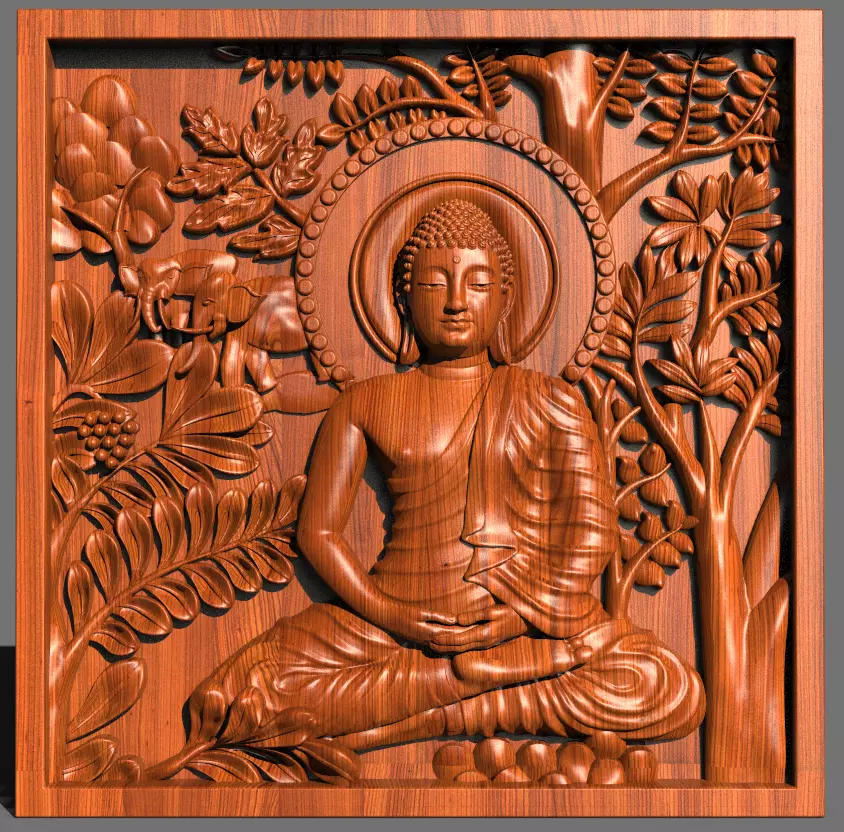 bhudha wallfrem    3D model_0