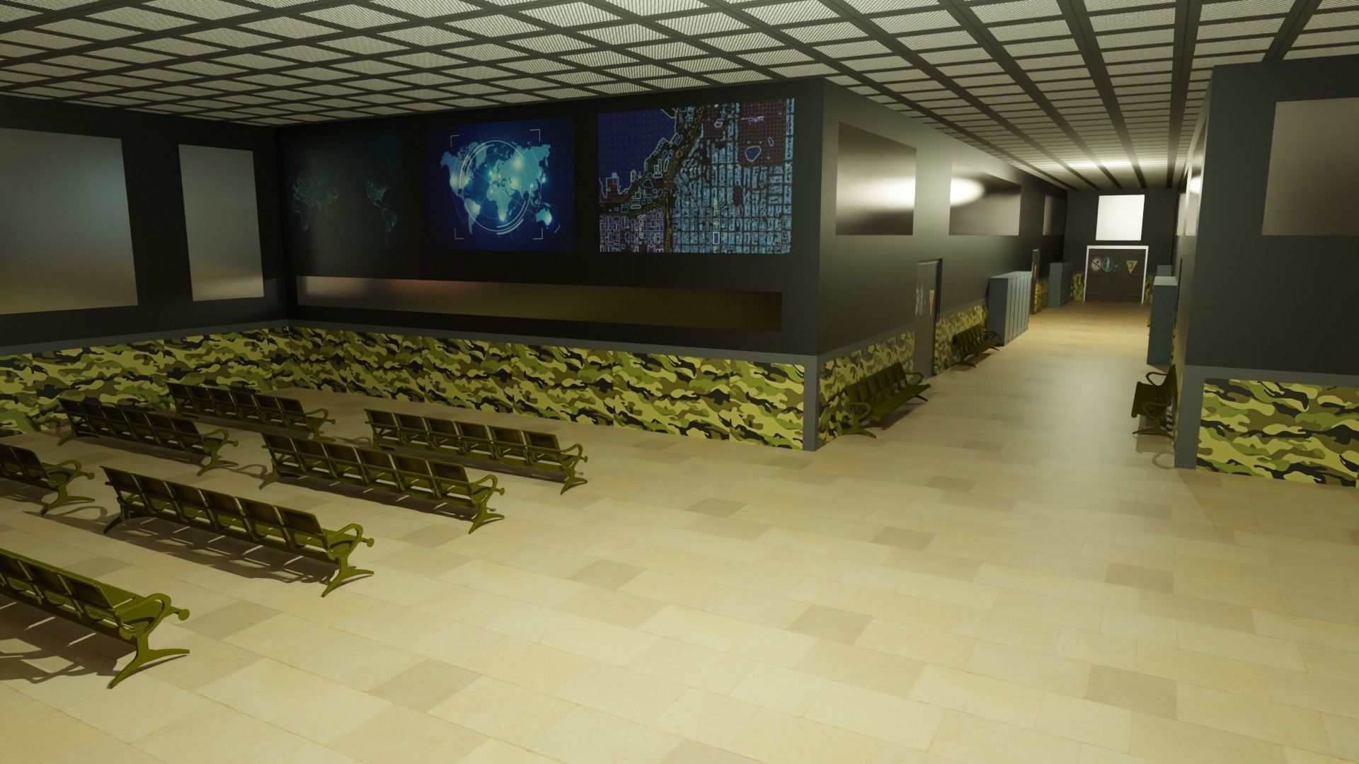 Military Bunker Low-poly 3D model_2