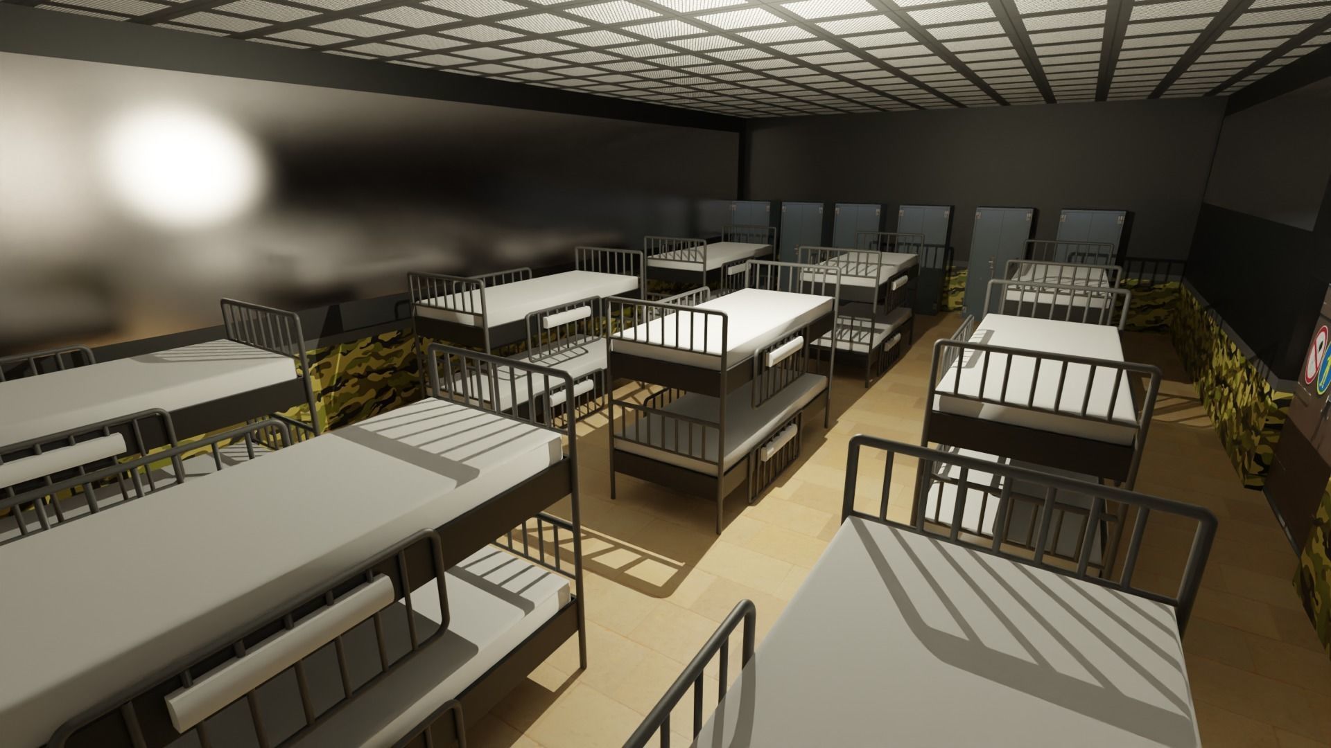 Military Bunker Low-poly 3D model_6