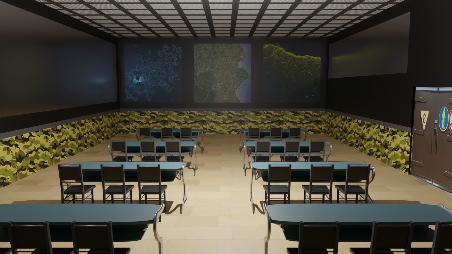 Military Bunker Low-poly 3D model_5