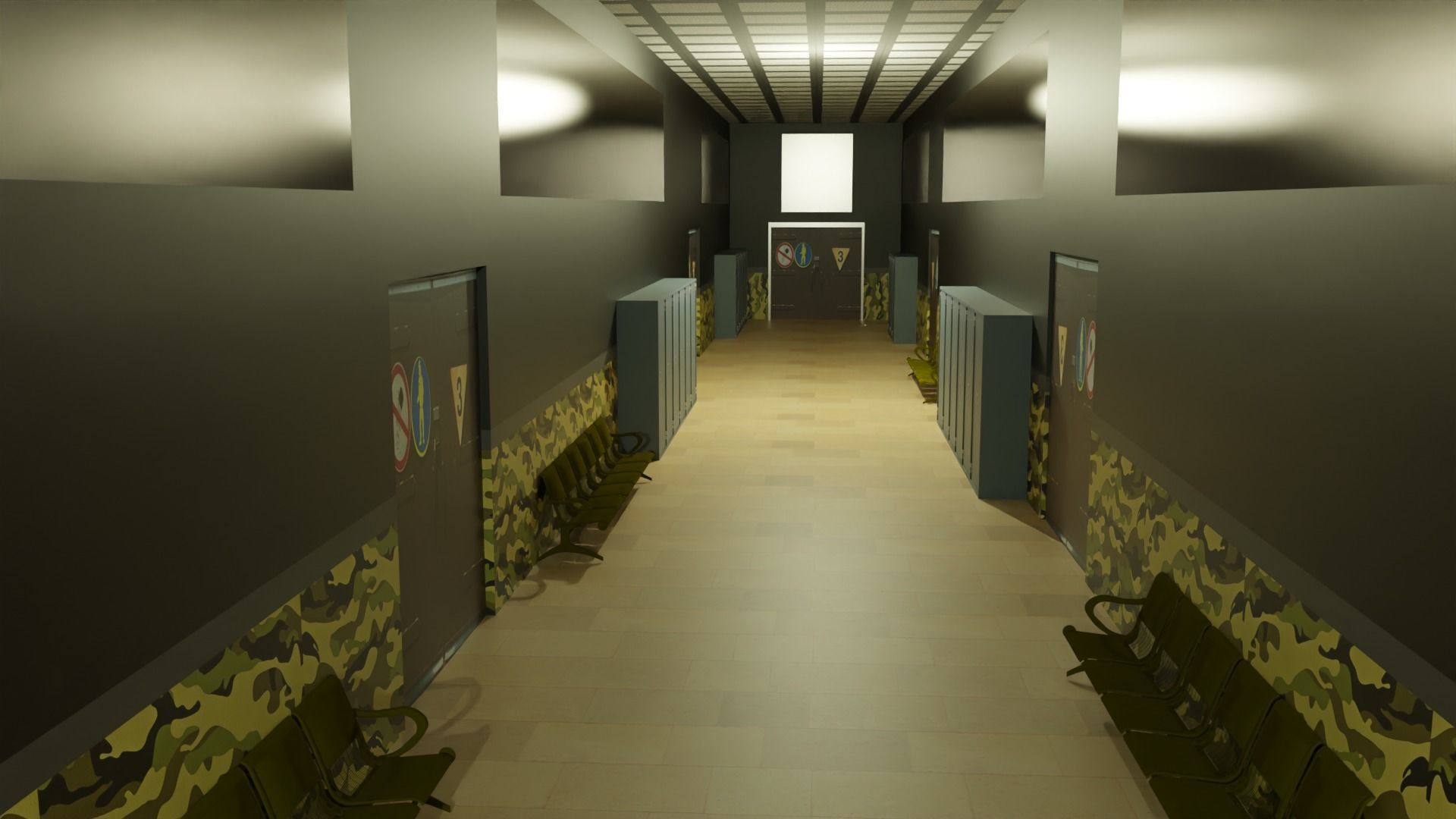 Military Bunker Low-poly 3D model_4