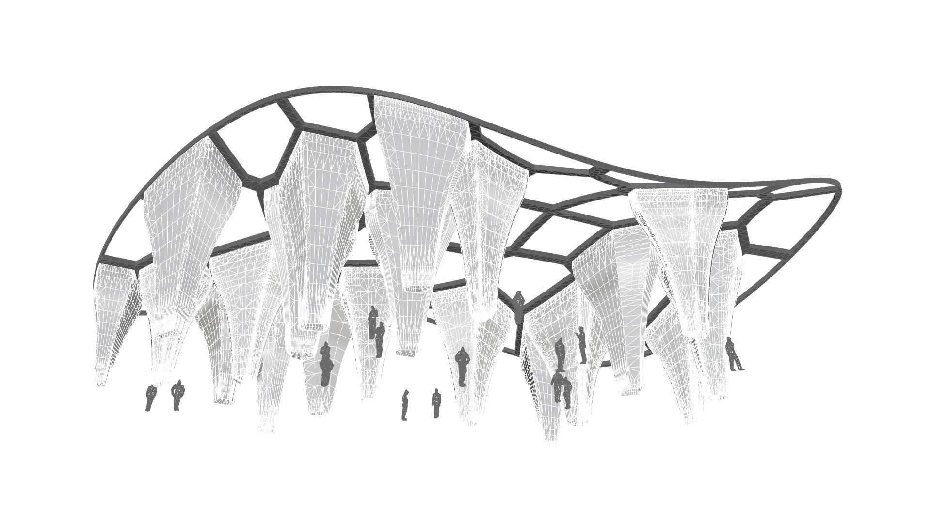 SciFi Voronoi Urban Pavilion 3D model_41