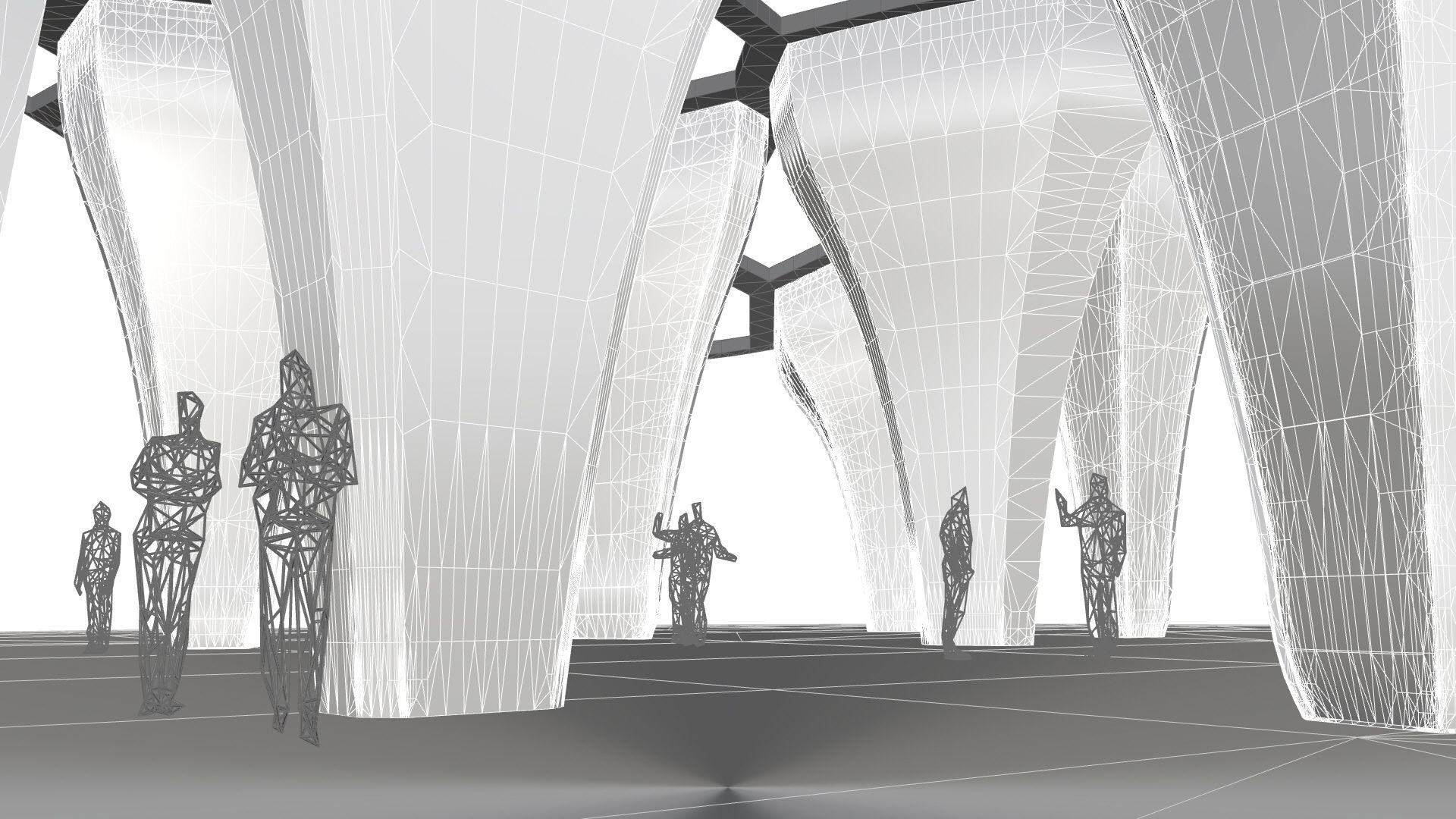 SciFi Voronoi Urban Pavilion 3D model_37