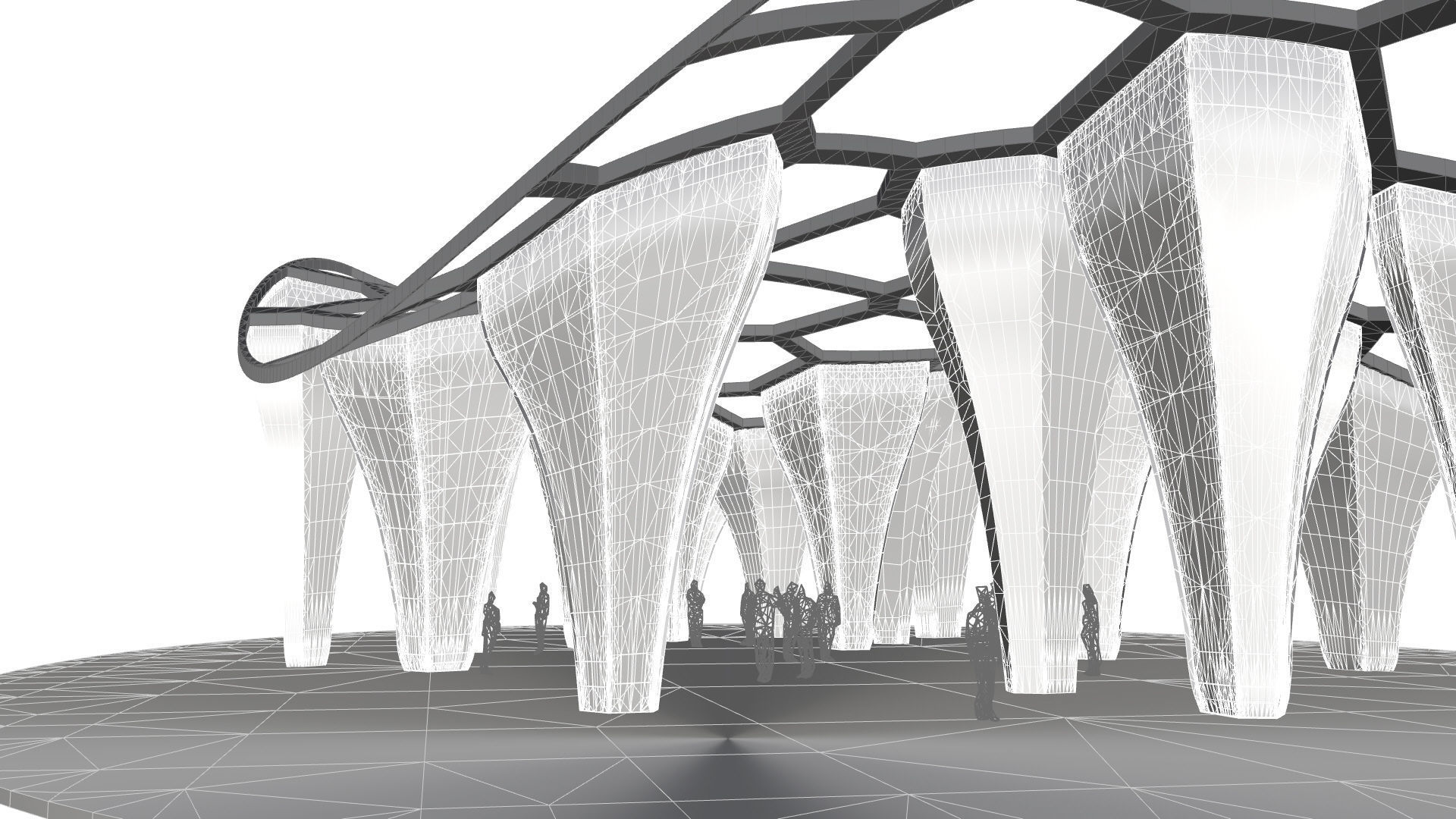 SciFi Voronoi Urban Pavilion 3D model_39