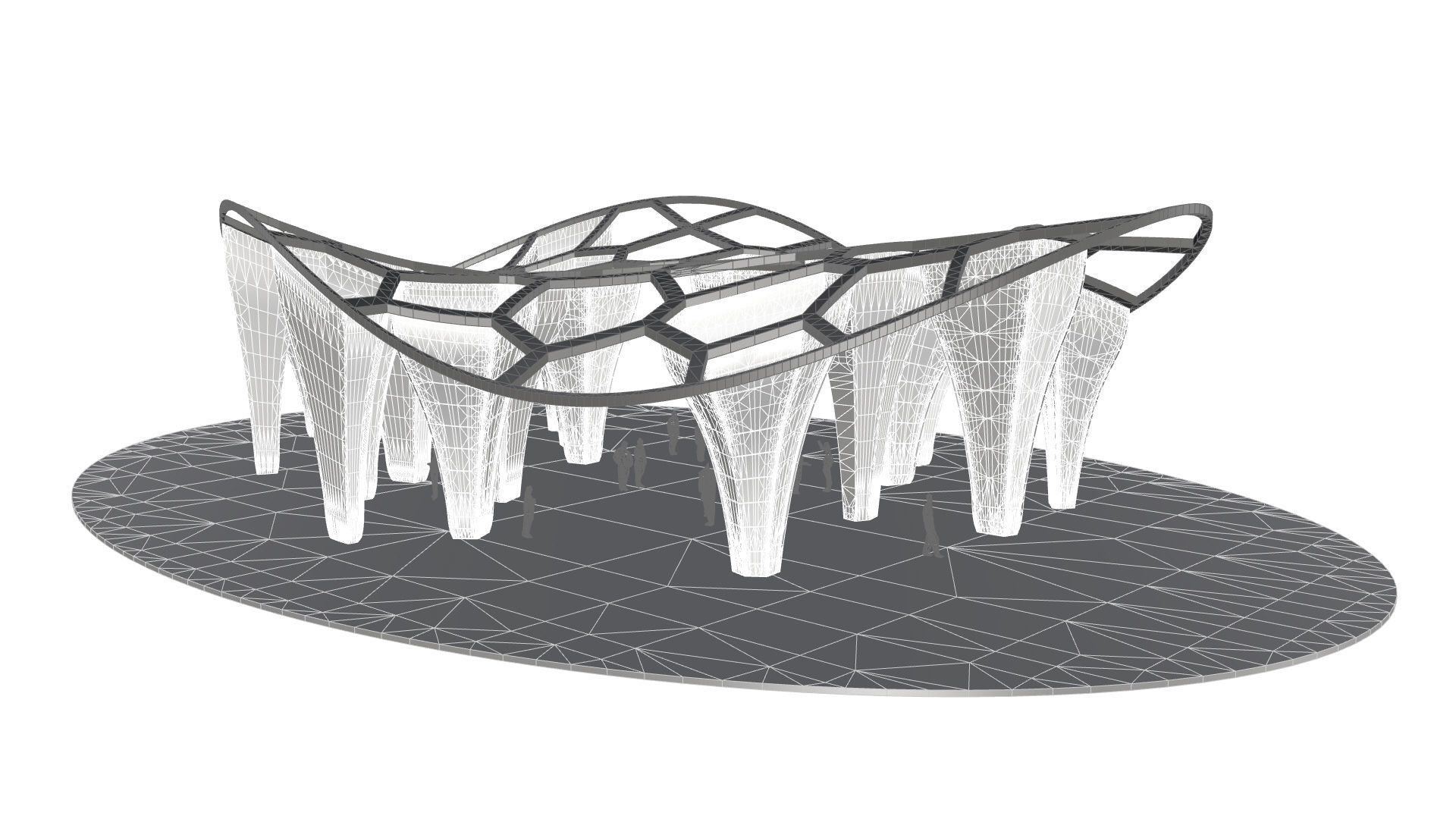 SciFi Voronoi Urban Pavilion 3D model_26